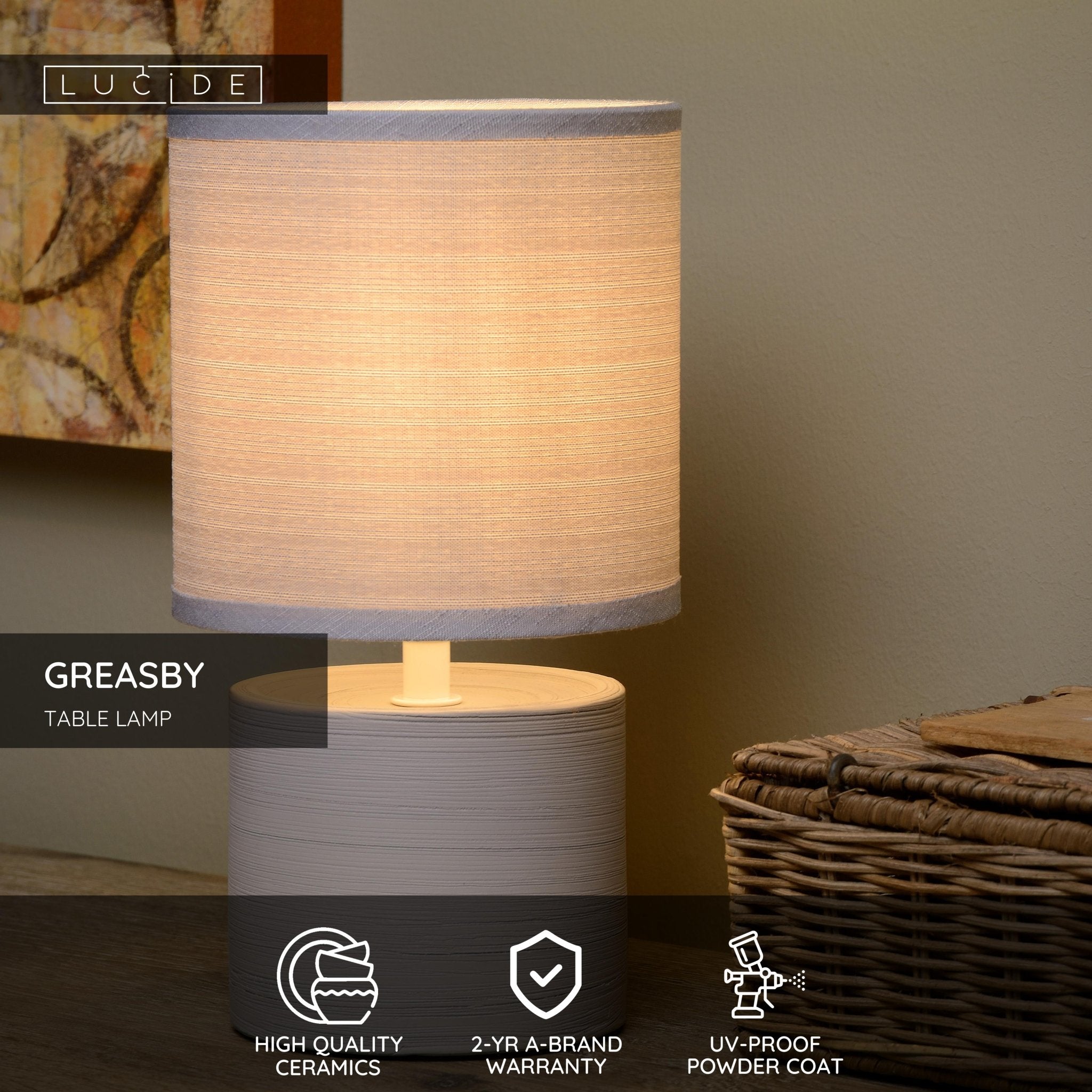 Greasby, bordslampa, grå - 14 cm - Bordslampor - Greasby, bordslampa, grå - 14 cm - 