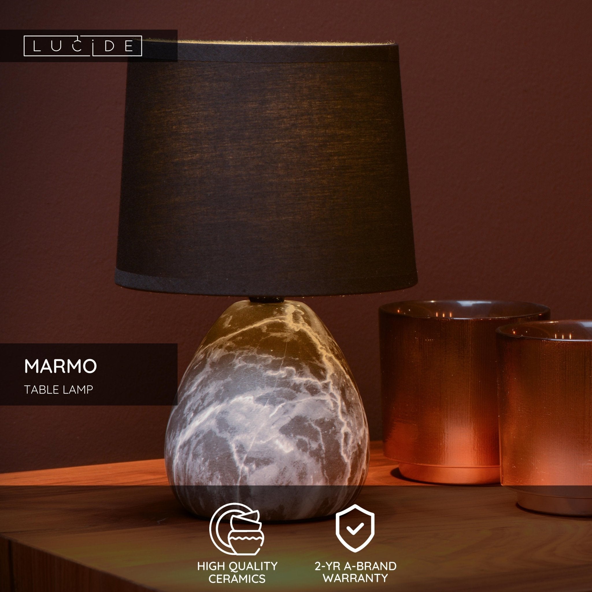Marmo, bordslampa, svart - 16 cm - Bordslampor - Marmo, bordslampa, svart - 16 cm - 