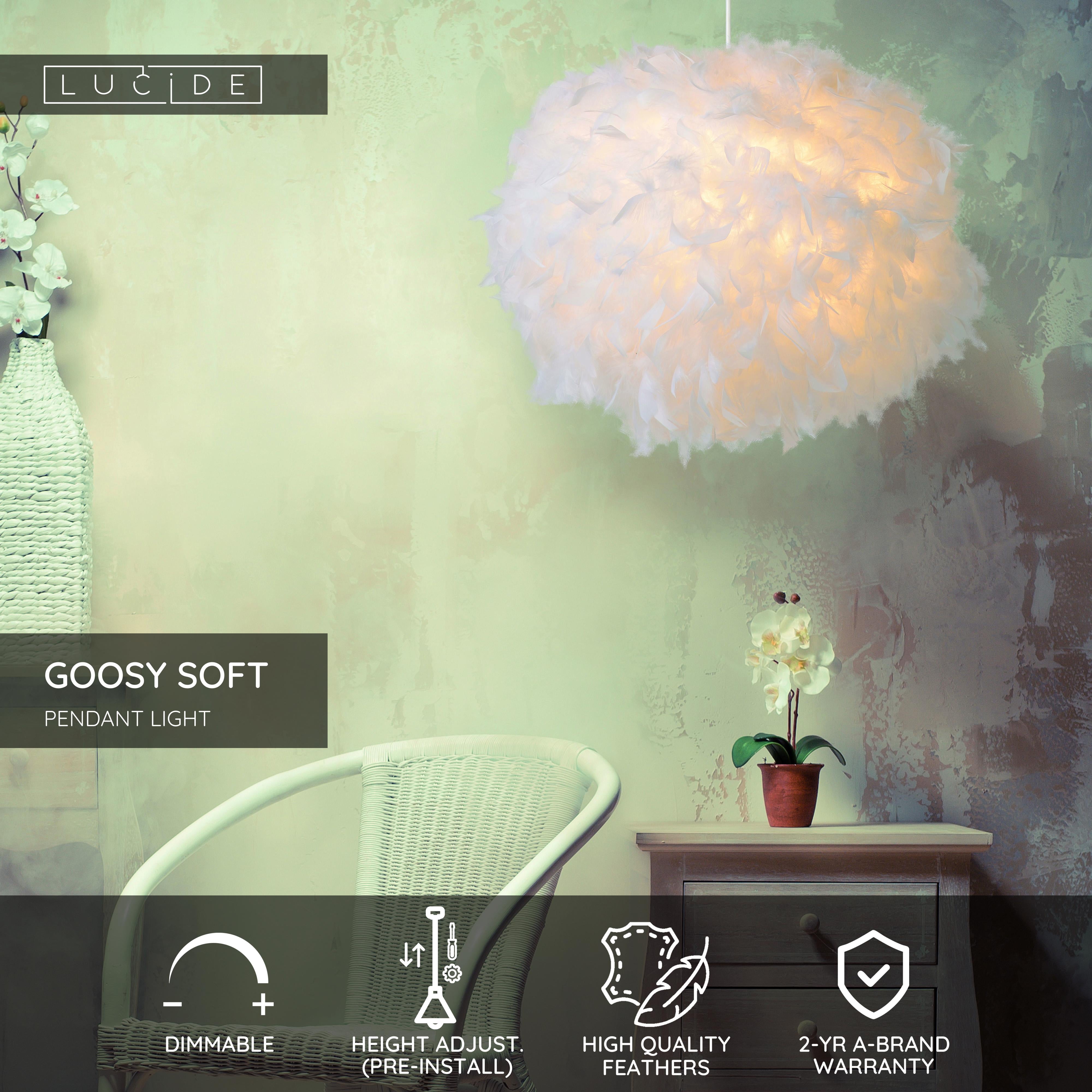 Goosy Soft, Taklampa, Vit - 50 cm