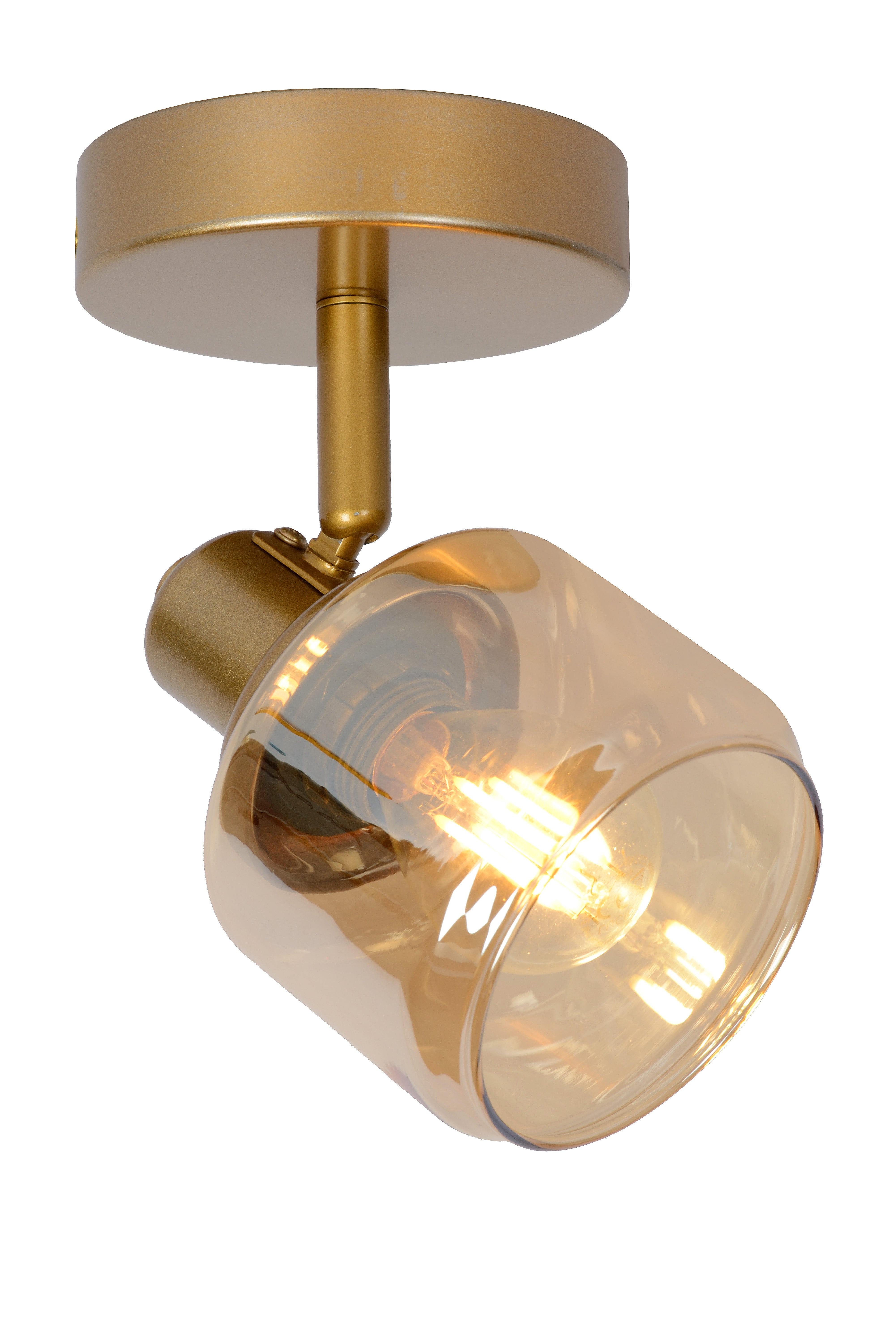 Bjorn, taklampa, matt guld/mässing - 14 cm