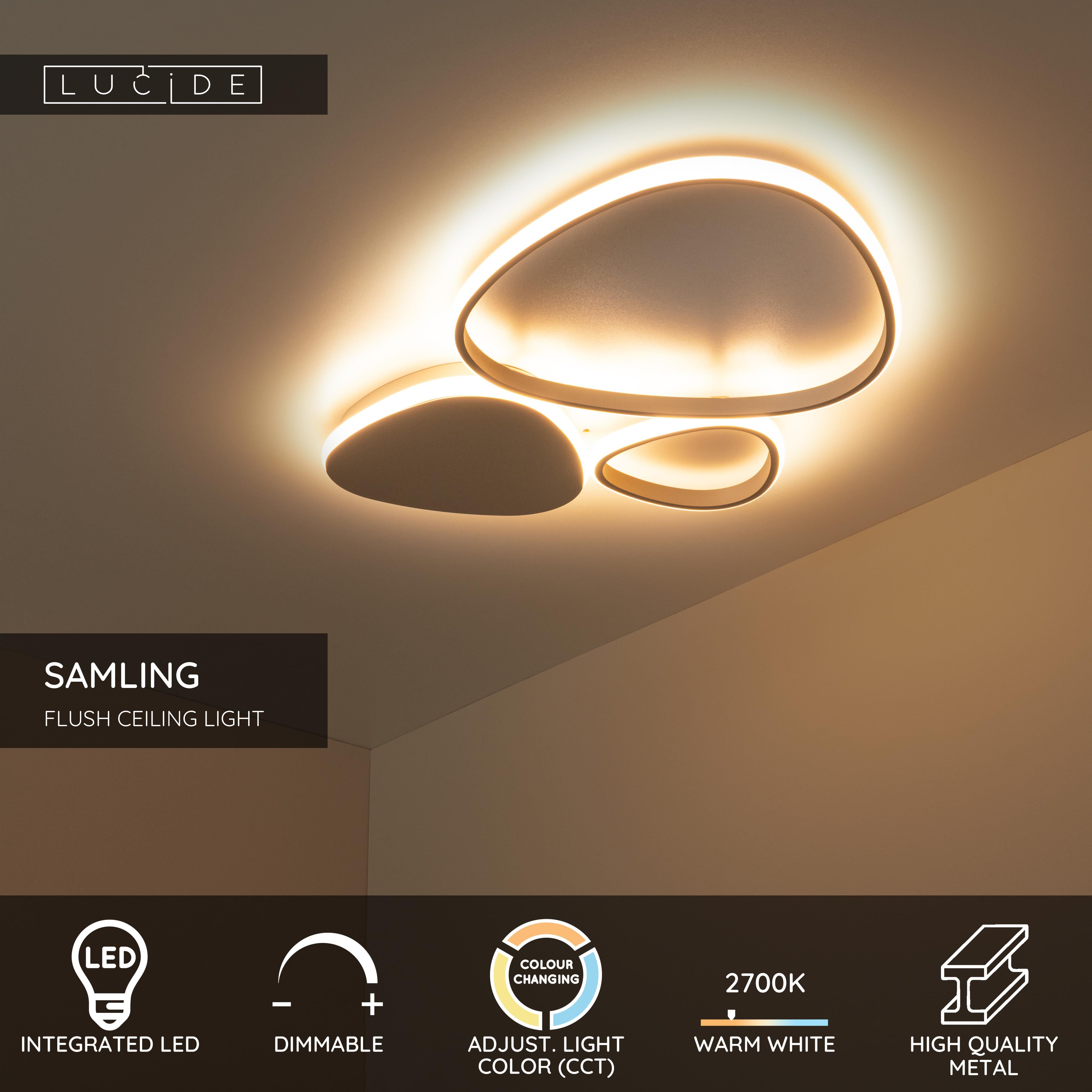 Samling, taklampa, Taupe - 43 cm