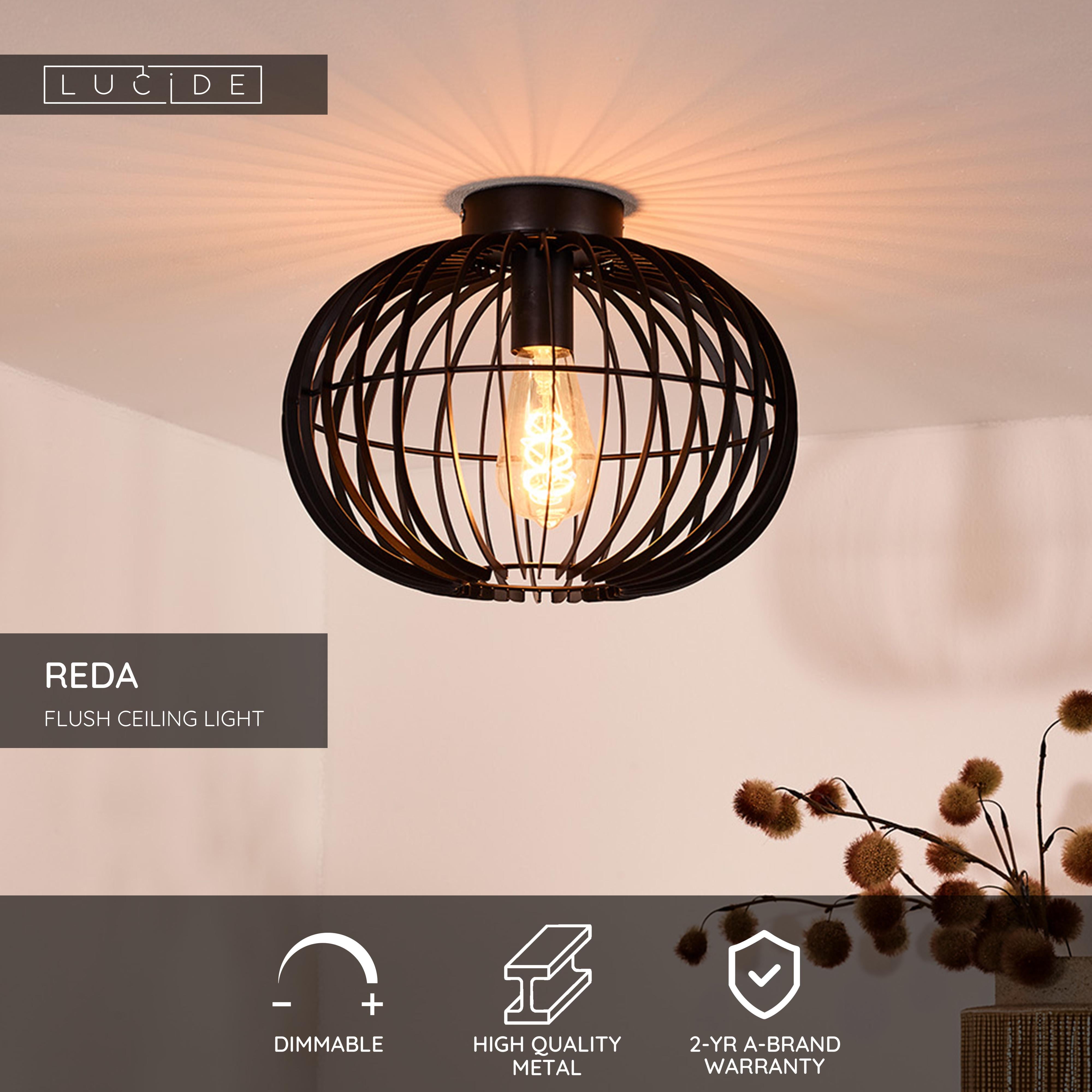 Reda, Taklampa, Svart - 32 cm