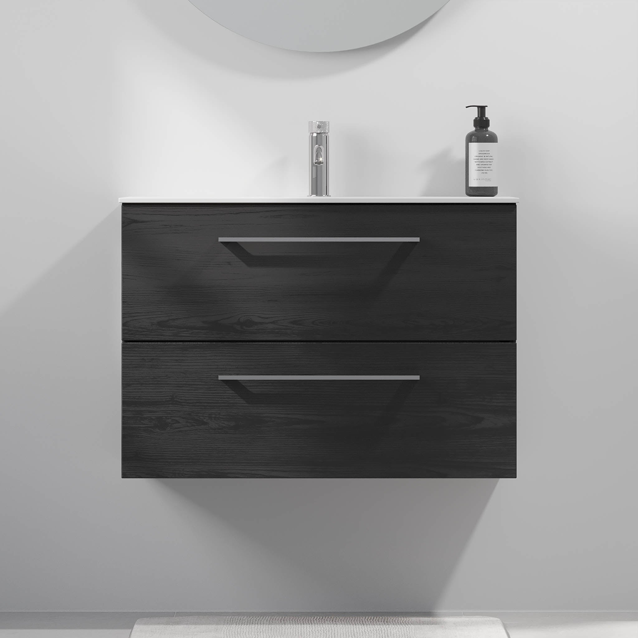 Harstad Badrumsmöbel Slimline, Svart Trä