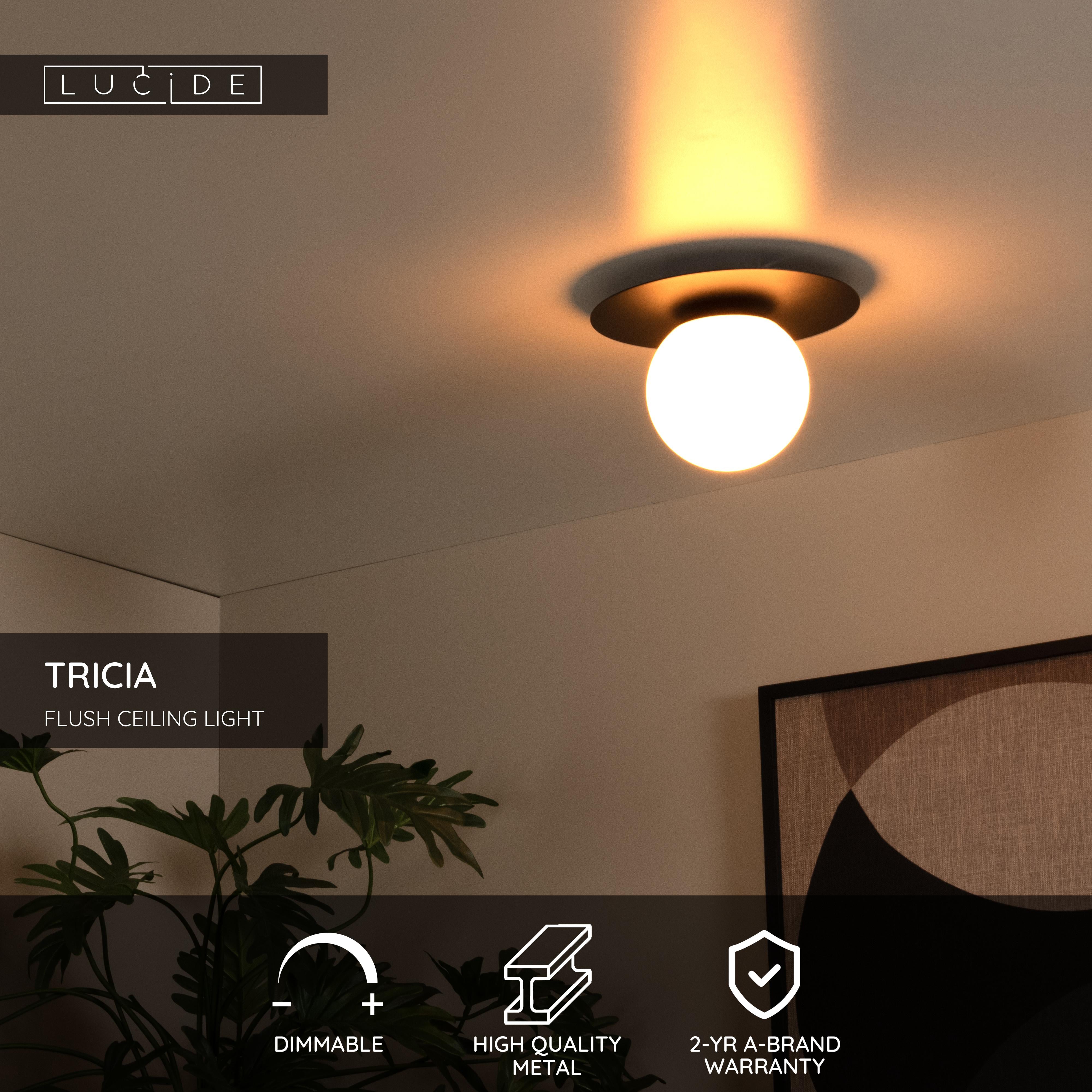 Tricia, Taklampa, Svart - 25 cm