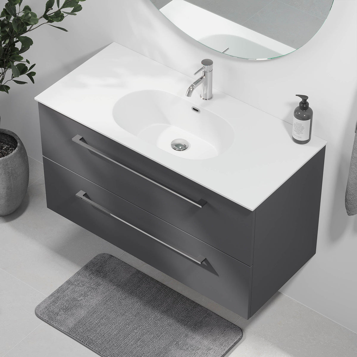 Harstad, Furniture Set - Code, Grey Anthracite - 100 cm - MASTERSTORE - 8595677191950 - Furniture Set - Code - 75 - 100 - 58 - 43 - 40 - 8595677191950
