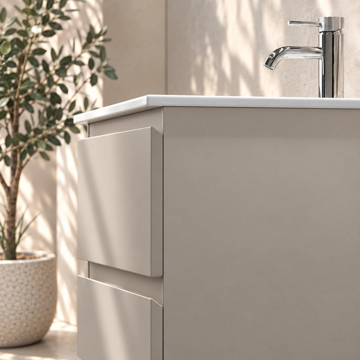 Bathroom furniture with classic integrated fronts - 60x46x50 cm - marakesh - ceramic basin - Kenwood - MASTERSTORE - 8595677193671 - Vanity Units - 80-060-04-29-01 - 8595677193671