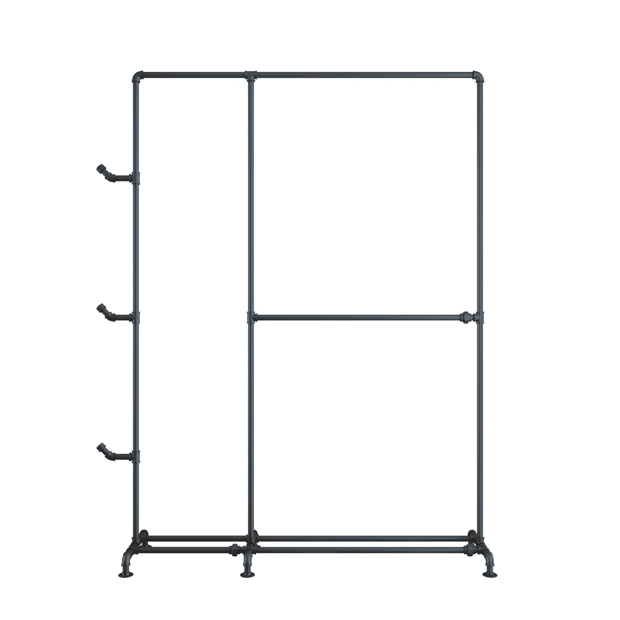 Mors, Garderob, Svart Matt - 152 cm - Klädställning - Mors, Wardrobe, Black Mat - 152 cm - MASTERSTORE - 8595677116403 - Wardrobe - 50 - 212 - 02 - 02 - 04 - 8595677116403 - 