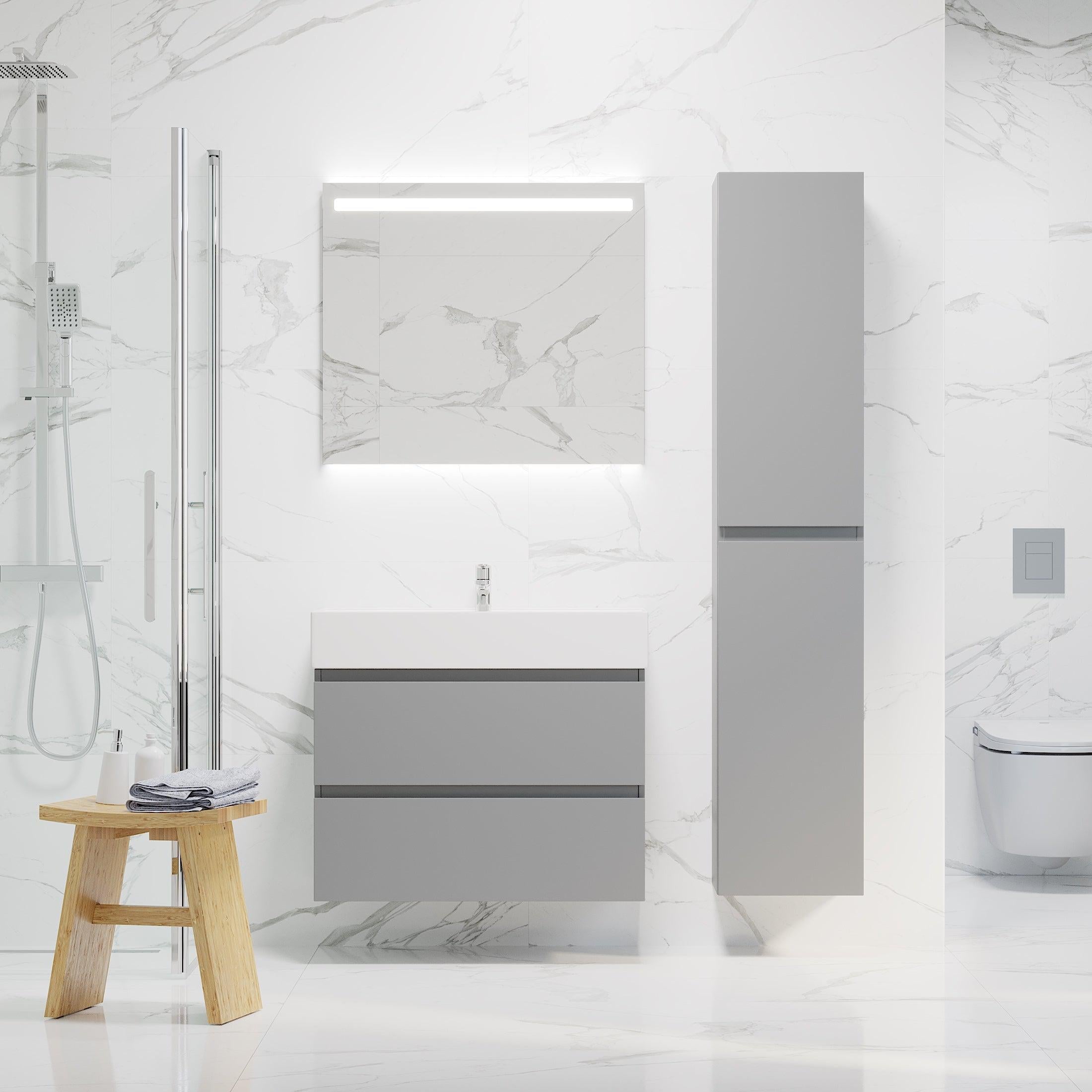 Sjøholt Badrumsmöbel, Grå Matt