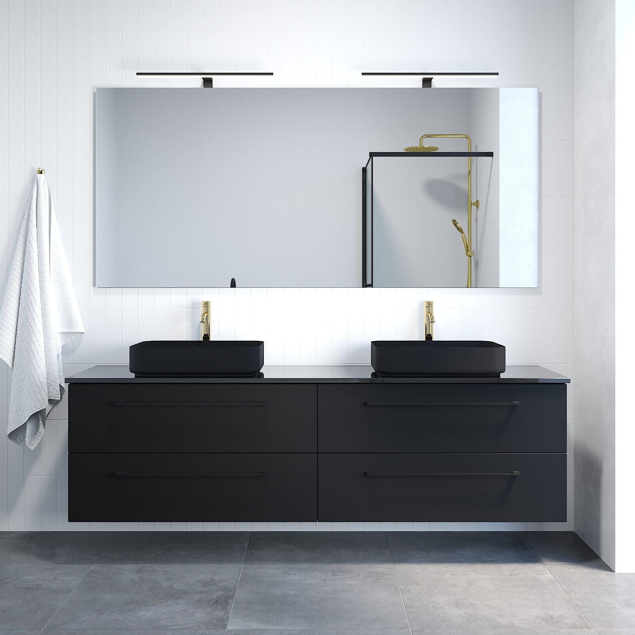 Fristående rektangulärt tvättställ – 52×34×12 cm – rostfritt stål, svartlackerad – mattsvart – Ljørdal - Tvättställ - Freestanding rectangular washbasin – 52×34×12 cm – stainless steel, black lacquered – matt black – Ljørdal - MASTERSTORE - 8595677129199 - Wash Basins - 06 - 052 - 18 - 02 - 00 - 8595677129199 - 
