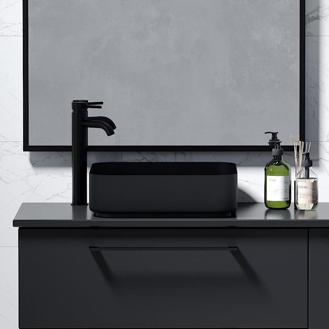 Rund tvättställsblandare 29 cm - hög modell - mattsvart - Dragør - Tvättställsblandare - Round washbasin faucet 29 cm - high model - matt black - Dragør - MASTERSTORE - 8595677129267 - Washbasin Mixers - 28 - 005 - 02 - 02 - 00 - 8595677129267 - 