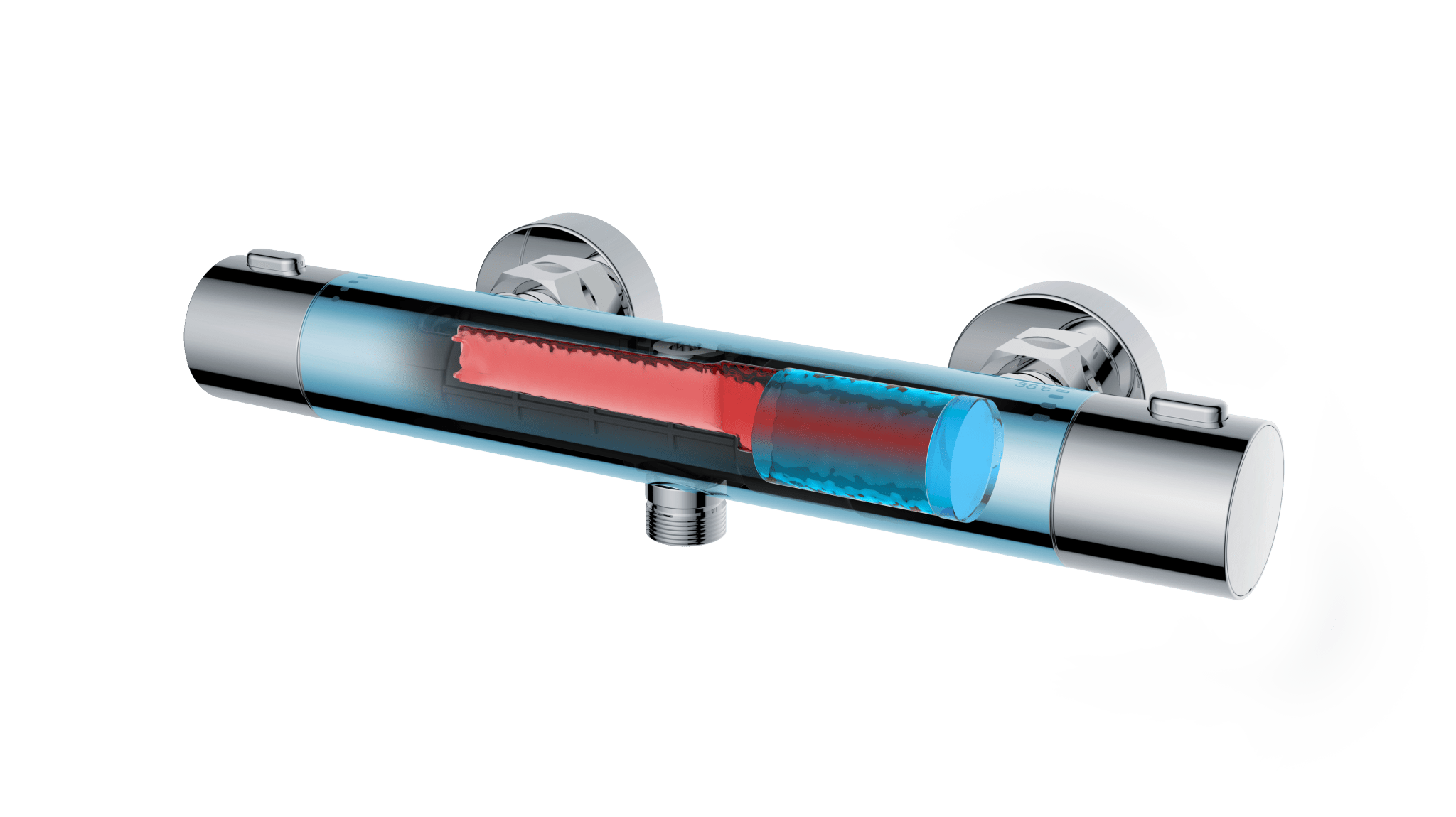 Næsby Takduschset m/Termostat blandare och 25 cm takdusch, 160 C/C