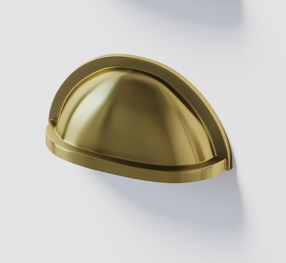 Handtag - D - 2 st, 8 cm, Matt mässing - Handtag - D, Handle, Brass Mat - 8 cm - MASTERSTORE - 8595677130591 - Handle - 07 - 008 - 04 - 70 - 00 - 8595677130591 - 