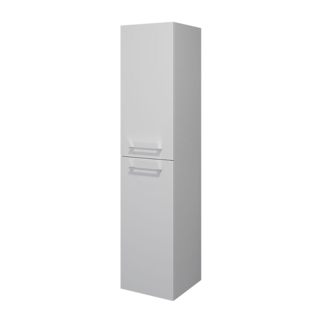 Högskåp - 35x30x174 cm - 2 dörrar med kromade handtag - mattvit - Moland - Högskåp - Tall cabinet - 35x30x174 cm - 2 doors with chrome handles - matt white - Moland - MASTERSTORE - 8595677134780 - Tall Cabinets - 04 - 035 - 53 - 01 - 00 - 8595677134780 - 