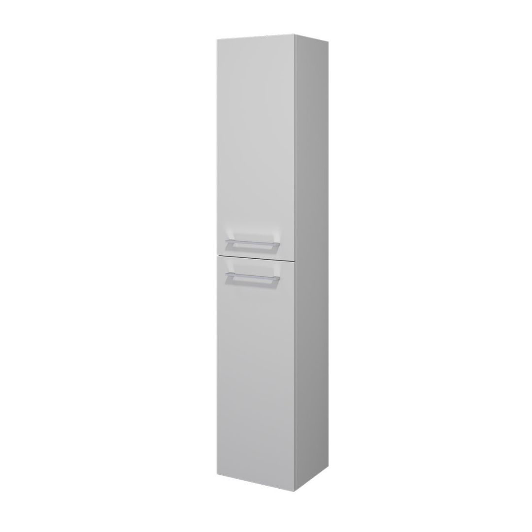 Högskåp - 35x30x174 cm - 2 dörrar med kromade handtag - mattvit - Moland - Högskåp - Tall cabinet - 35x30x174 cm - 2 doors with chrome handles - matt white - Moland - MASTERSTORE - 8595677134780 - Tall Cabinets - 04 - 035 - 53 - 01 - 00 - 8595677134780 - 