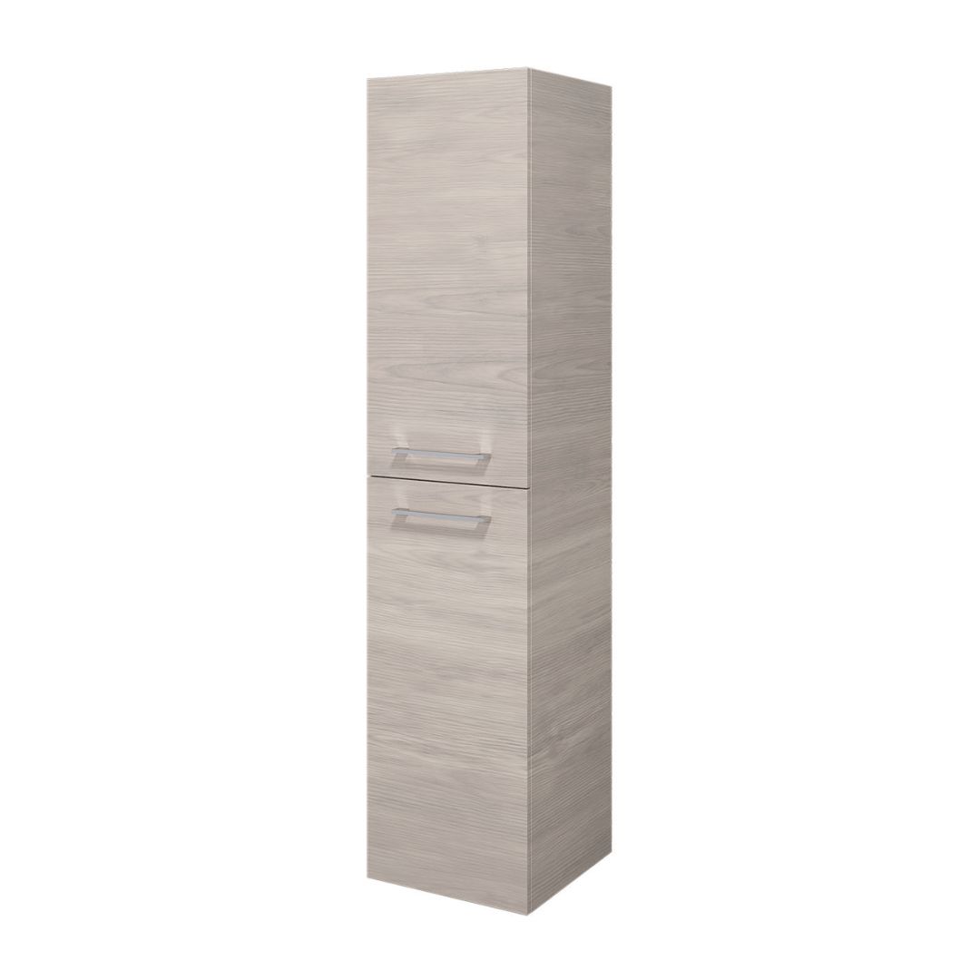 Högskåp - 35x30x174 cm - 2 dörrar med kromade handtag - ljust trä - Moland - Högskåp - Tall cabinet - 35x30x174 cm - 2 doors with chrome handles - light wood - Moland - MASTERSTORE - 8595677134803 - Tall Cabinets - 04 - 035 - 53 - 33 - 00 - 8595677134803 - 