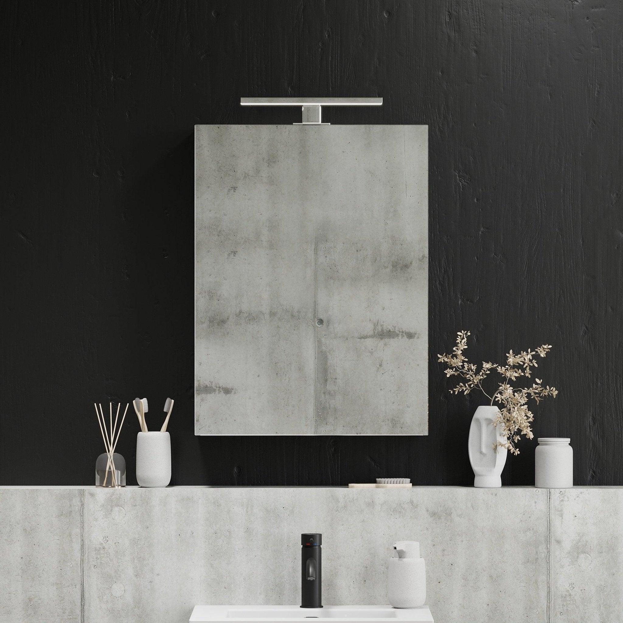 Morgedal, Spegelskåp, Svart Trä - 100 cm - Spegelskåp - Morgedal, Mirror Cabinet, Black Wood - 100 cm - MASTERSTORE - 8595677134995 - Mirror Cabinet - 02 - 100 - 53 - 22 - 00 - 8595677134995 - 
