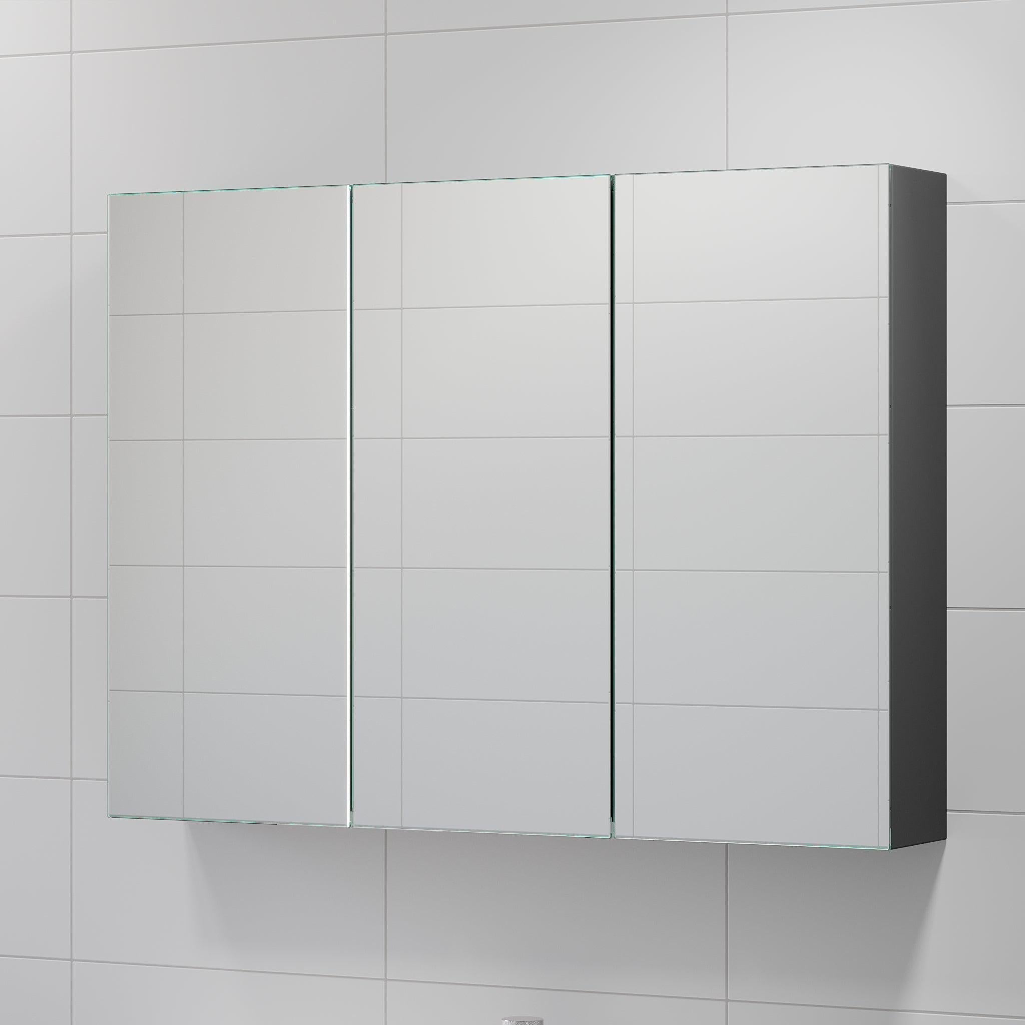 Morgedal, Spegelskåp, Grå Antracit - 120 cm - Spegelskåp - Morgedal, Mirror Cabinet, Grey Anthracite - 120 cm - MASTERSTORE - 8595677135015 - Mirror Cabinet - 02 - 120 - 53 - 43 - 00 - 8595677135015 - 