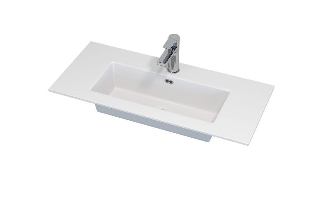Tvättställ till badrumsmöbel - 80x36x1,5 cm - solid surface - matt vit - Haraldslund - Tvättställ - Haraldslund, Wash Basin, White Mat - 80 cm - MASTERSTORE - 8595677135633 - Wash Basin - 06 - 080 - 80 - 01 - 00 - 8595677135633 - 