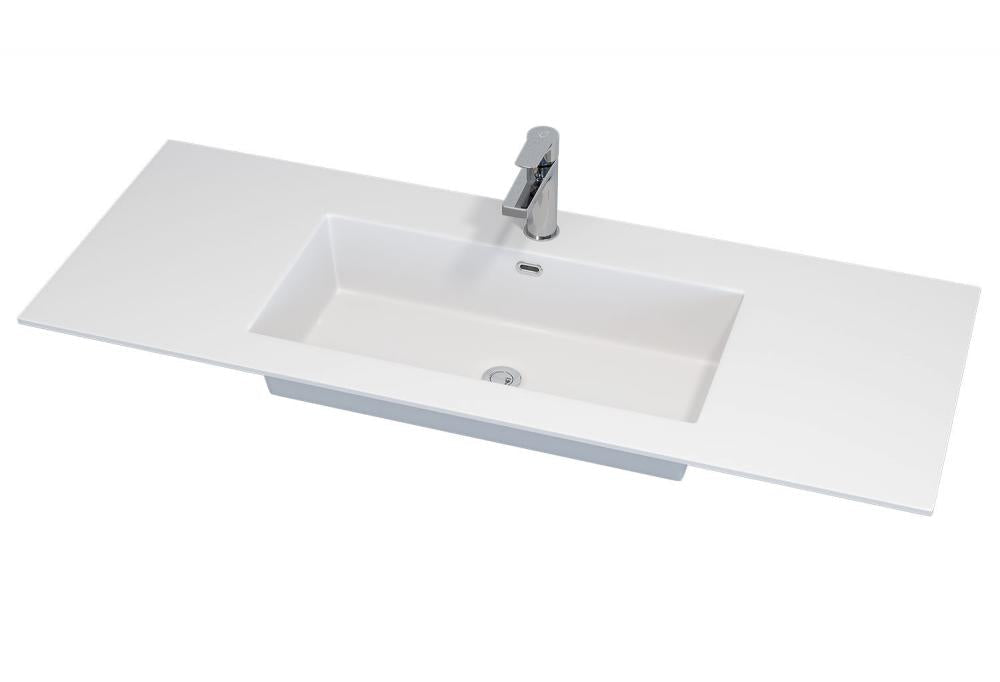 Tvättställ till badrumsmöbel - 120x46x1,5 cm - solid surface - matt vit - Haraldslund - Tvättställ - Haraldslund, Wash Basin, White Mat - 120 cm - MASTERSTORE - 8595677135688 - Wash Basin - 06 - 120 - 81 - 01 - 00 - 8595677135688 - 