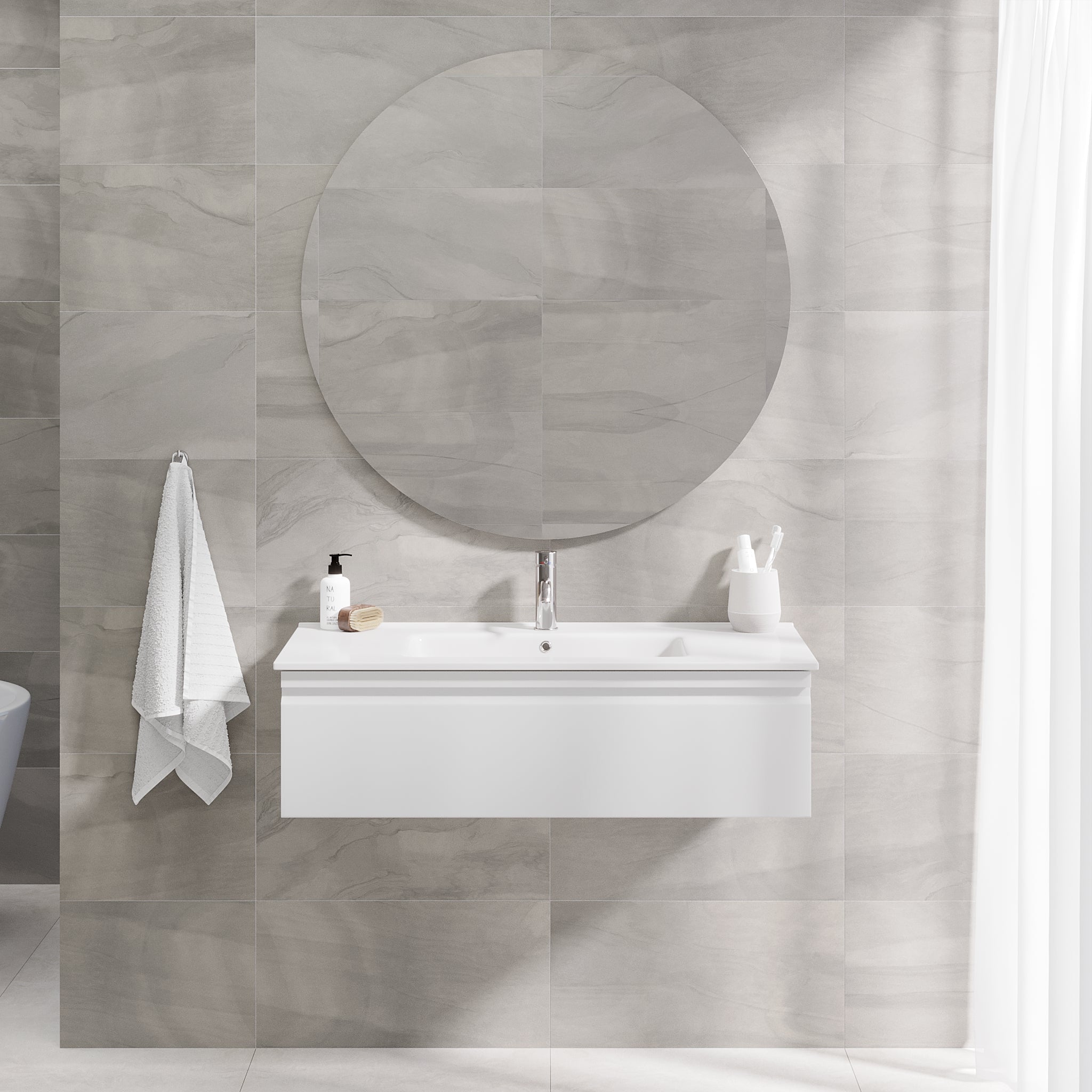 Kuberg Compact Badrumsmöbel, Vit Matt