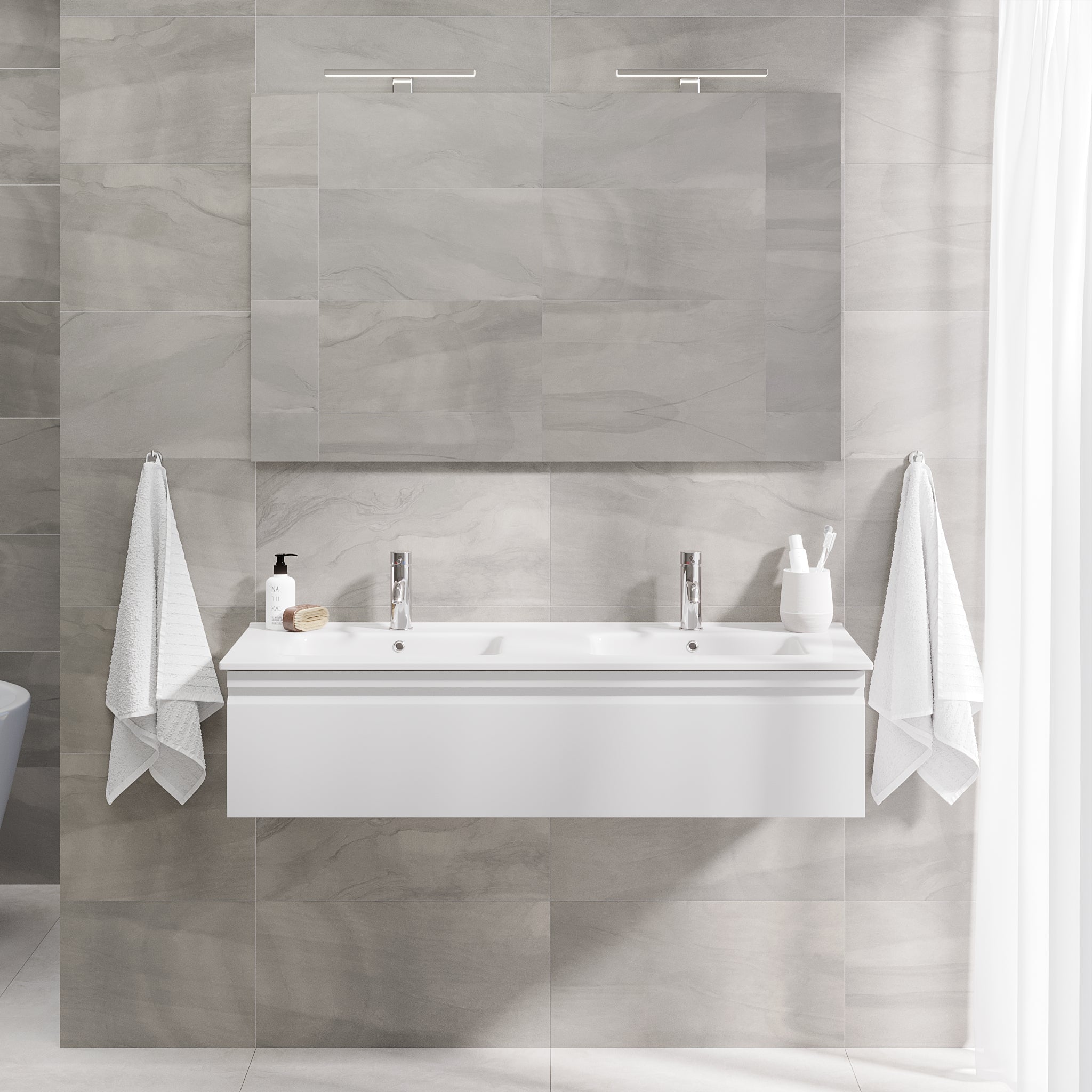 Kuberg Compact Badrumsmöbel, Vit Matt