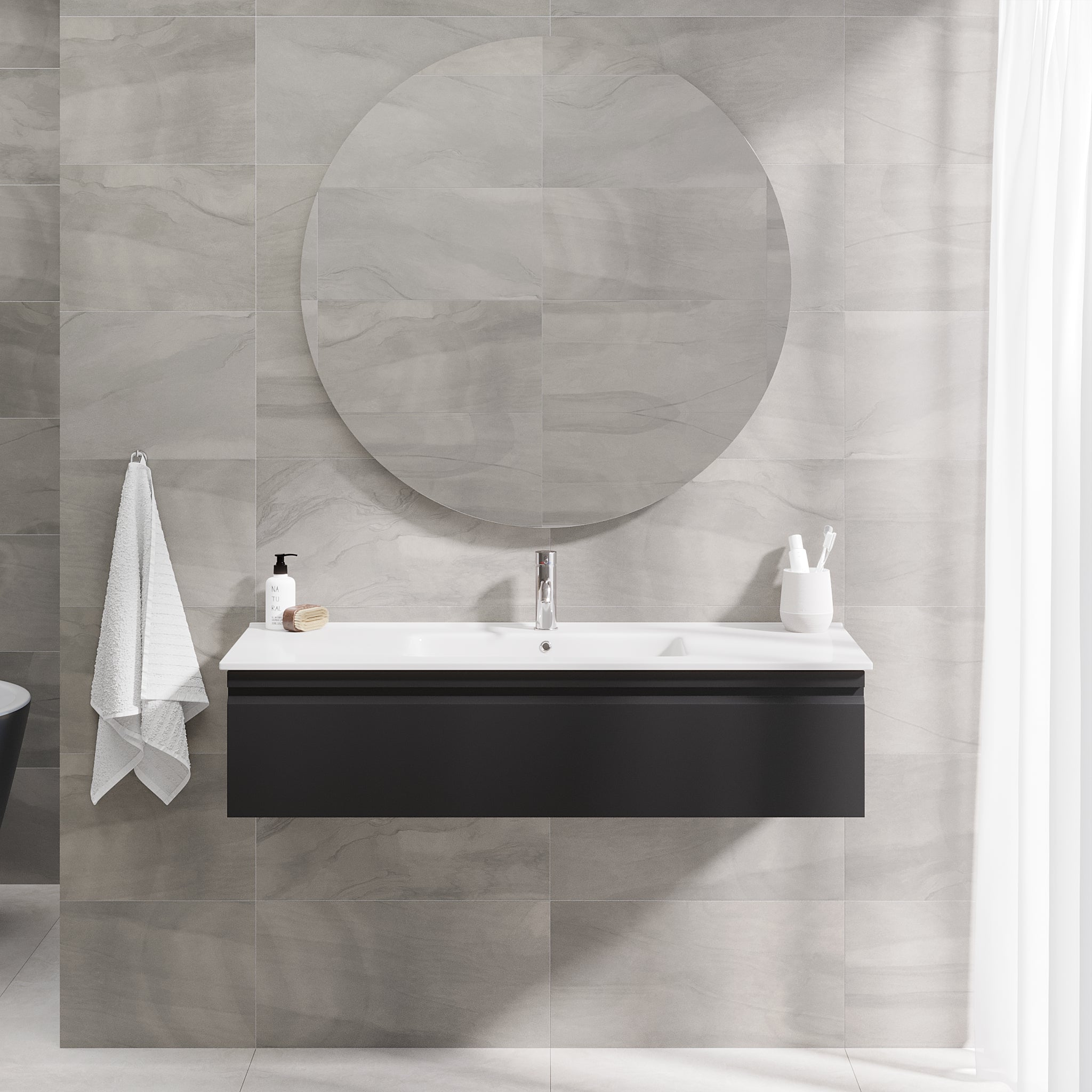 Kuberg Compact Badrumsmöbel, Svart Matt