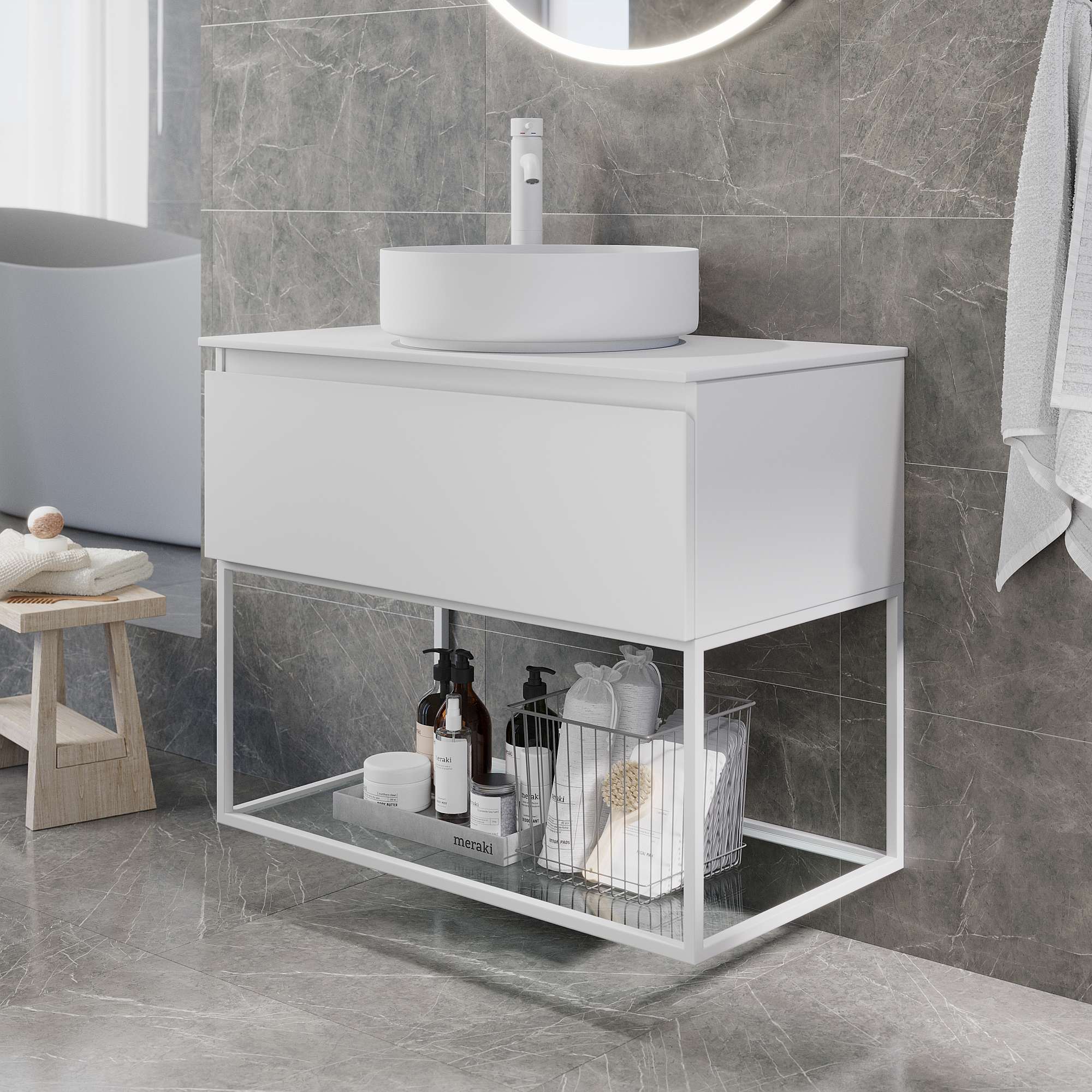 Selbu Compact Badrumsmöbel, Vit Matt