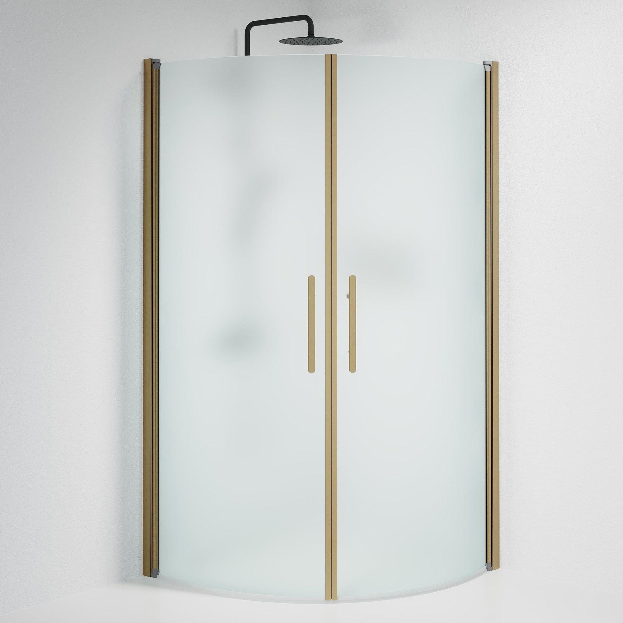 Duschhörna halvrund 80x90x198 cm - 6 mm frostat nanoglas - bronsprofil - Vänern - Duschhörn - Round - Frosted, Shower Enclosure Set - Code, Matt/Bronze - 80 cm - MASTERSTORE - 8595677155211 - Shower Enclosure Set - Code - 35 - 809 - 70 - 55 - 00 - 8595677155211 - 