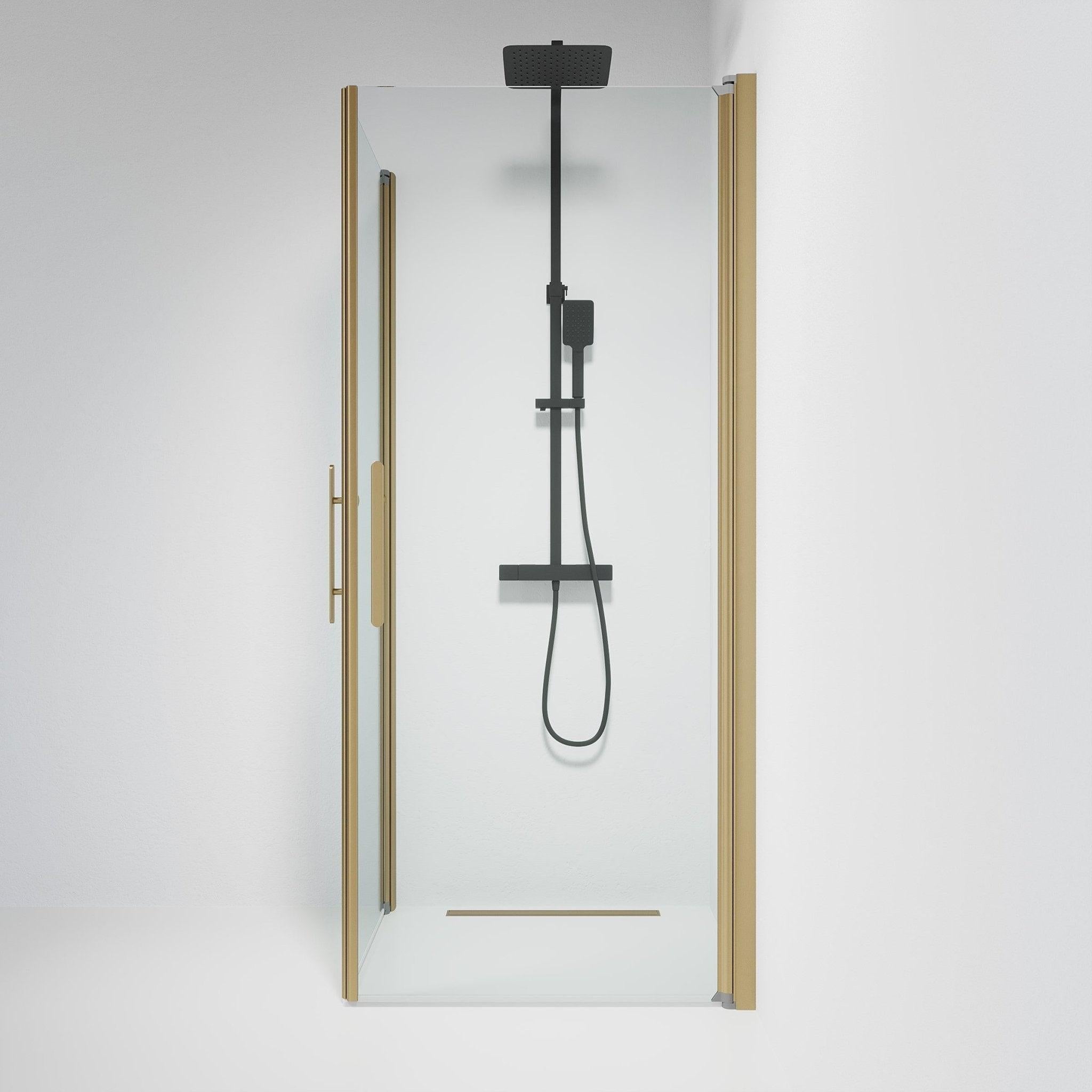 Duschhörna fyrkantig 80x90x198 cm - 6 mm klart nanoglas - bronsprofil - Vänern - Duschhörn - Square - Clear, Shower Enclosure Set - Code, Clear/Bronze - 80 cm - MASTERSTORE - 8595677155310 - Shower Enclosure Set - Code - 36 - 809 - 70 - 50 - 00 - 8595677155310 - 