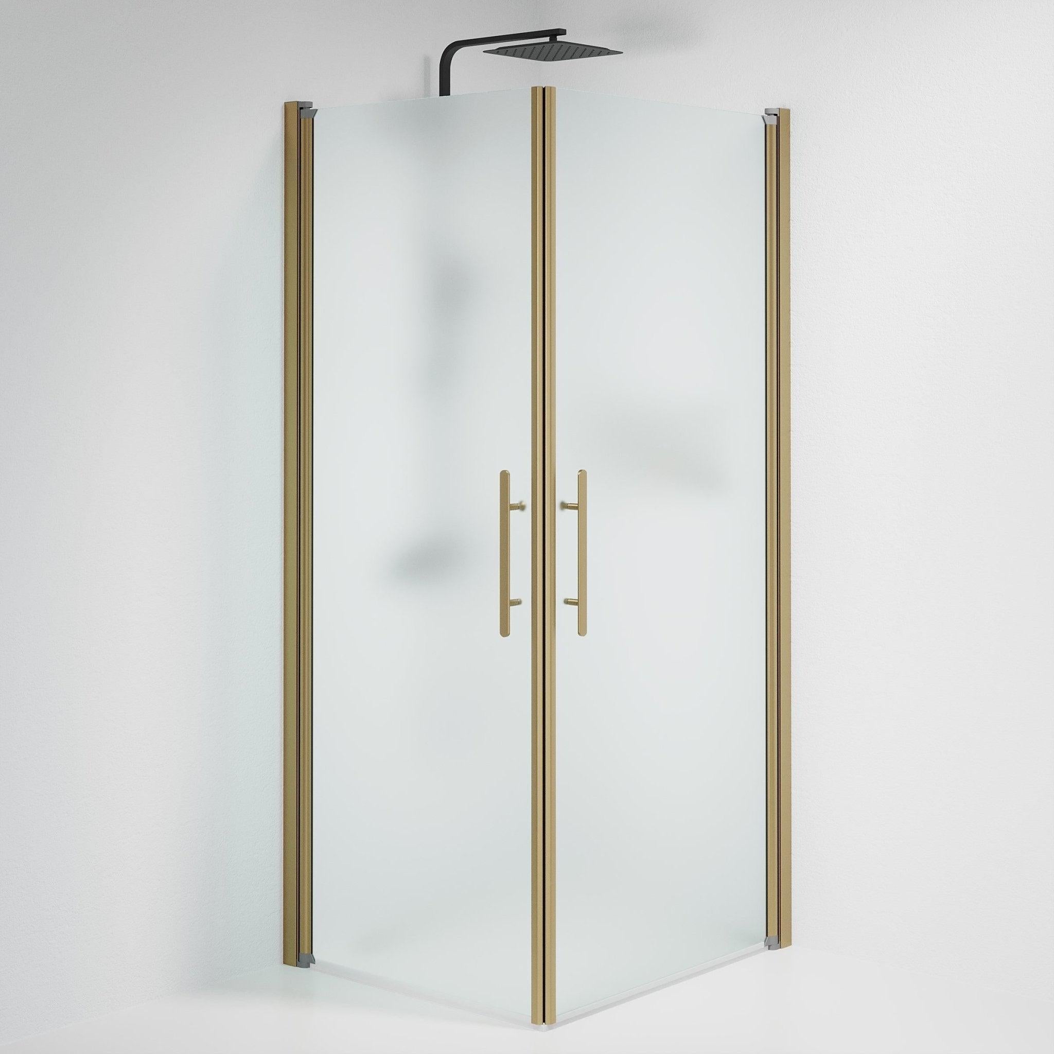 Duschhörna fyrkantig 80x90x198 cm - 6 mm frostat nanoglas - bronsprofil - Vänern - Duschhörn - Square - Frosted, Shower Enclosure Set - Code, Matt/Bronze - 80 cm - MASTERSTORE - 8595677155419 - Shower Enclosure Set - Code - 36 - 809 - 70 - 55 - 00 - 8595677155419 - 
