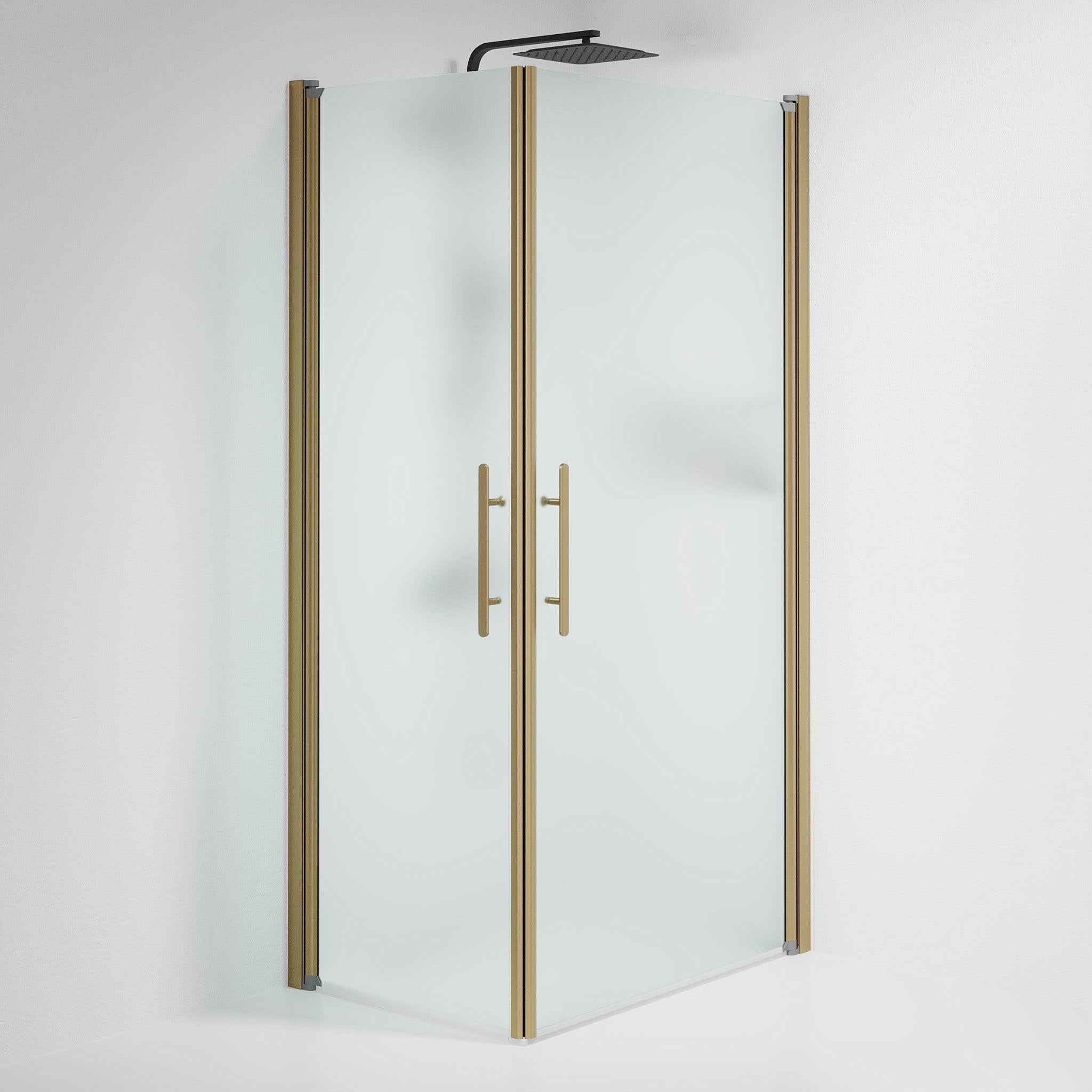 Duschhörna fyrkantig 90x100x198 cm - 6 mm frostat nanoglas - bronsprofil - Vänern - Duschhörn - Square - Frosted, Shower Enclosure Set - Code, Matt/Bronze - 90 cm - MASTERSTORE - 8595677155440 - Shower Enclosure Set - Code - 36 - 901 - 70 - 55 - 00 - 8595677155440 - 