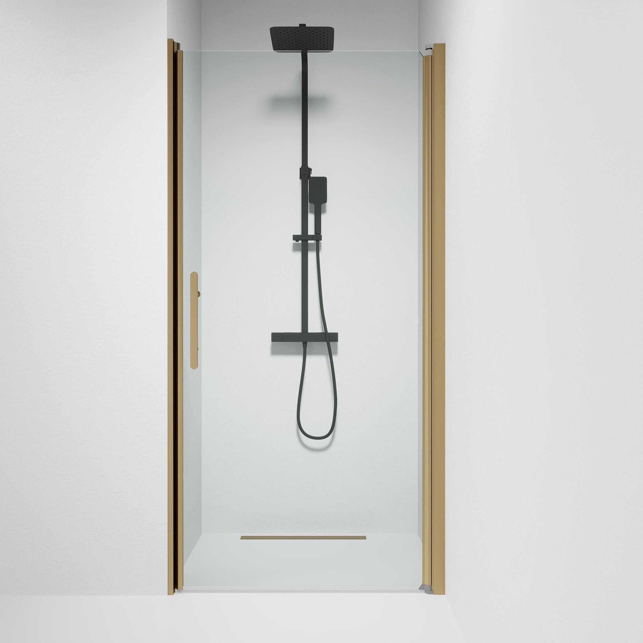 Nischdusch 80x198 cm - 6 mm klart nanoglas - bronsprofil - Vänern - Duschdörrar - Square - Clear, Shower Enclosure Set - Code, Clear/Bronze - 80 cm - MASTERSTORE - 8595677155471 - Shower Enclosure Set - Code - 38 - 080 - 70 - 50 - 00 - 8595677155471 - 
