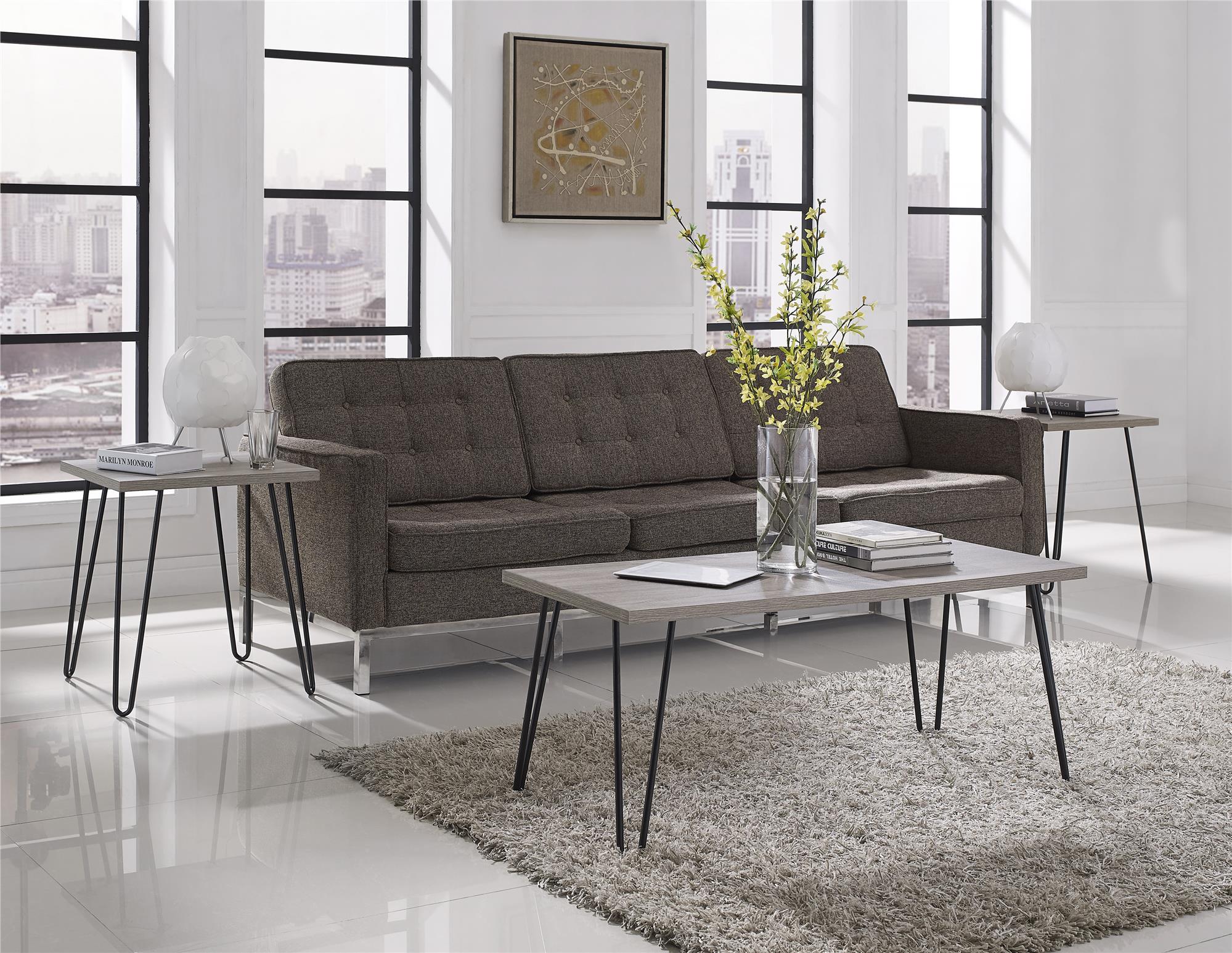 Owen sidobord, grått