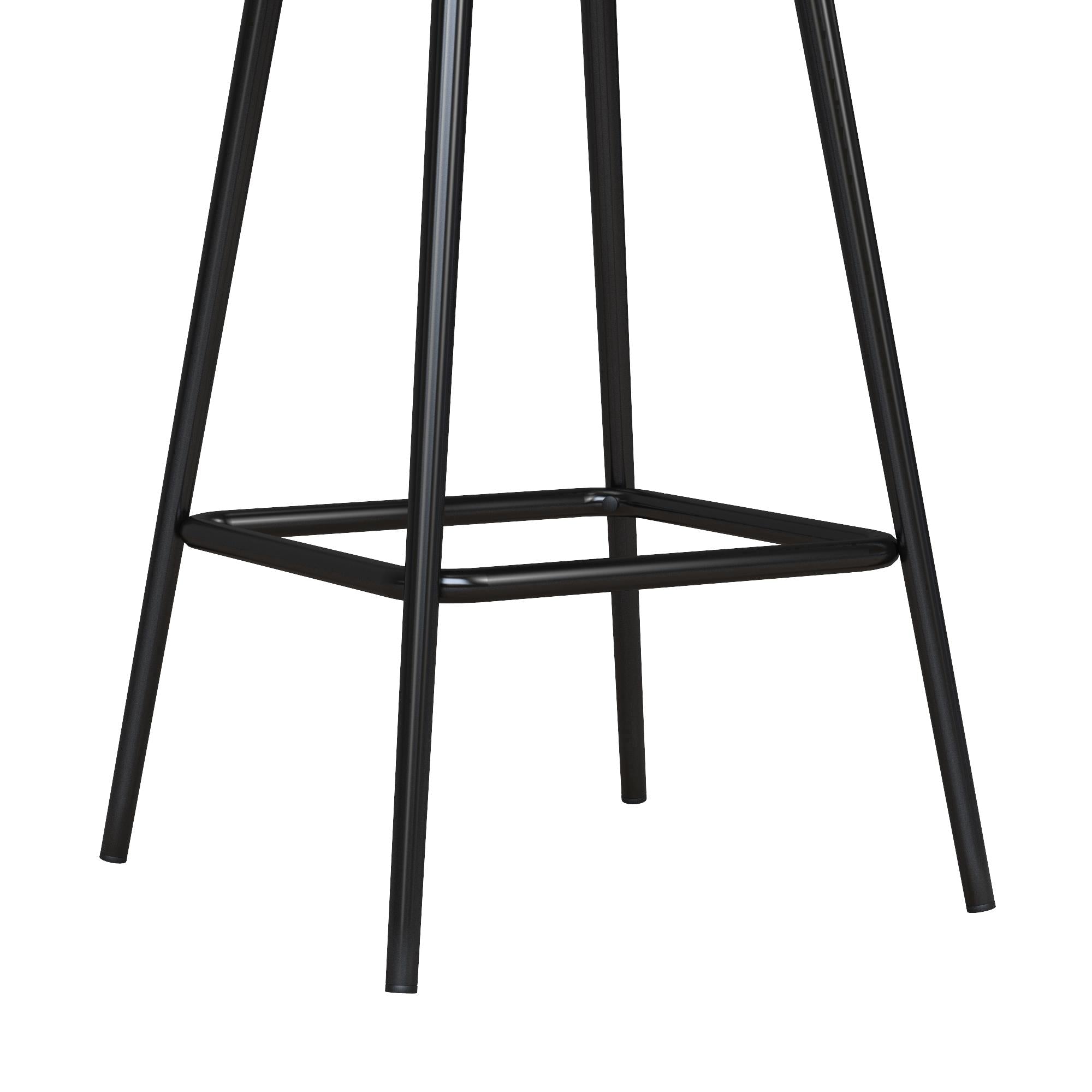 Barstol - 47x43x99 cm - med skumstoppning täckt med konstläder och svartlackerade ben - svart - Calvin - Barstolar - Barstol - 47x43x99 cm - med skumstoppning täckt med konstläder och svartlackerade ben - svart - Calvin - 