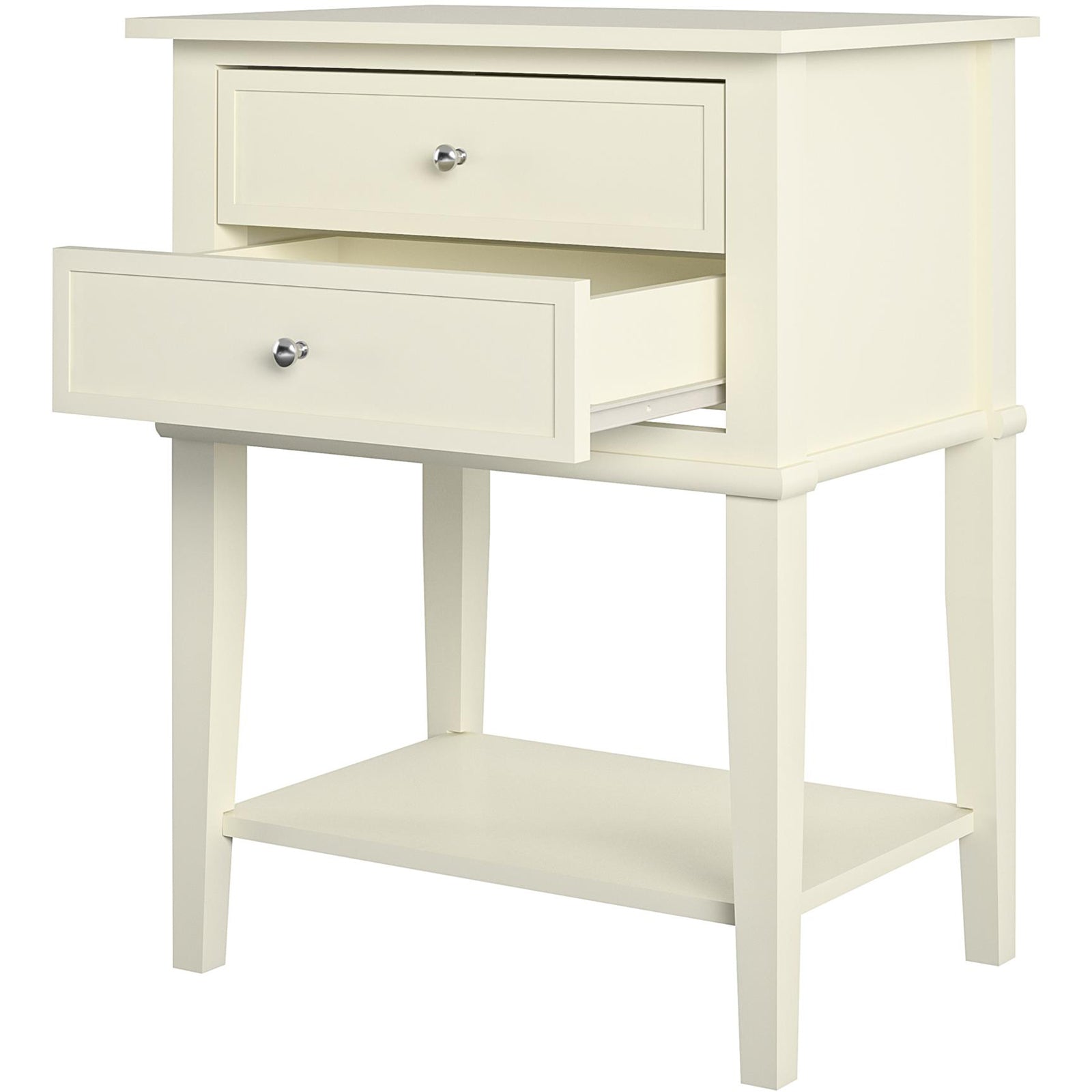 Franklin sidobord, vitt