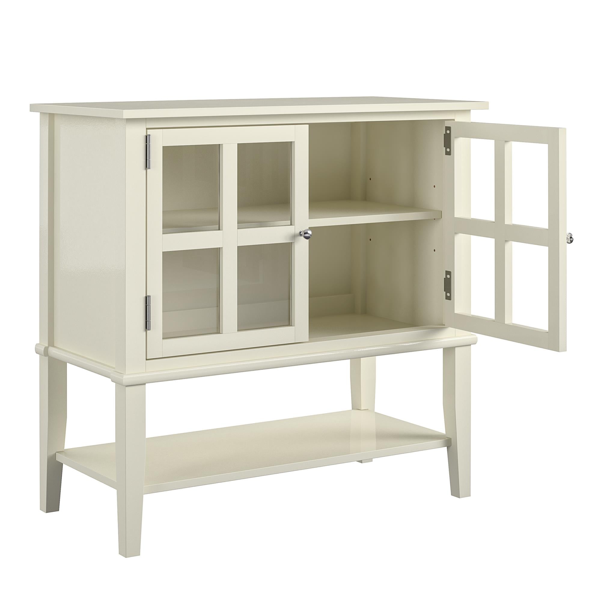 Vitrinskåp - 80x78x40 cm - med 2 dörrar med glasfront och hyllplan - vit - Franklin - Vitrinskåp - Vitrinskåp - 80x78x40 cm - med 2 dörrar med glasfront och hyllplan - vit - Franklin - 