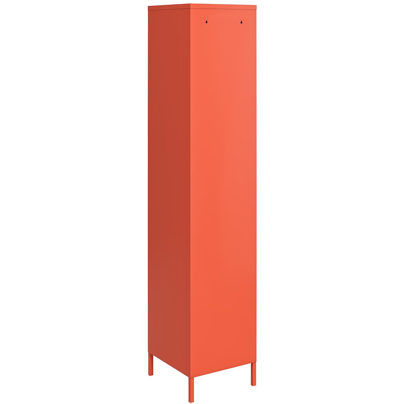 Skåp - 38x40x185 cm - i pulverlackerad metall. 1 dörr med fyra hyllplan - orange - Cache1+ - Skåp - Skåp - 38x40x185 cm - i pulverlackerad metall. 1 dörr med fyra hyllplan - orange - Cache1+ - 