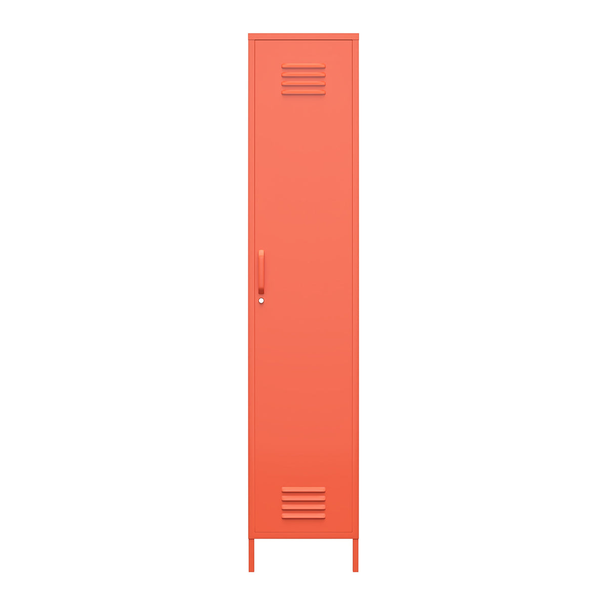 Skåp - 38x40x185 cm - i pulverlackerad metall. 1 dörr med fyra hyllor - orange - Cache1+