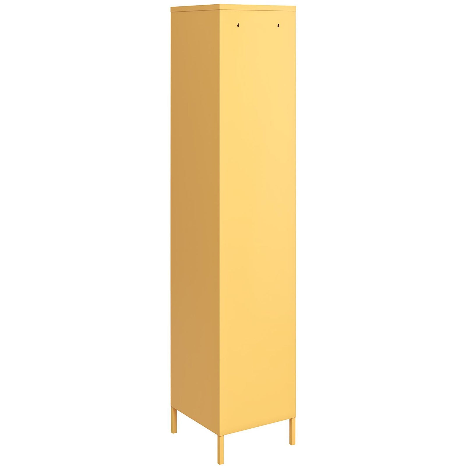 Skåp - 38x40x185 cm - i pulverlackerad metall. 1 dörr med fyra hyllplan - gul - Cache1+ - Skåp - Skåp - 38x40x185 cm - i pulverlackerad metall. 1 dörr med fyra hyllplan - gul - Cache1+ - 