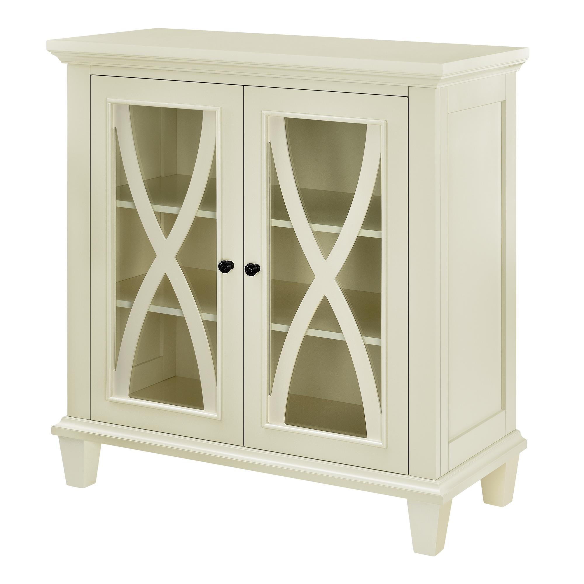 Ellington Vitrinskåp, Elfenben - Vitrinskåp - Ellington Display Cabinet, Ivory - MASTERSTORE - 8595677159981 - Vitrineskabe - 5042096COM - 8595677159981 - 