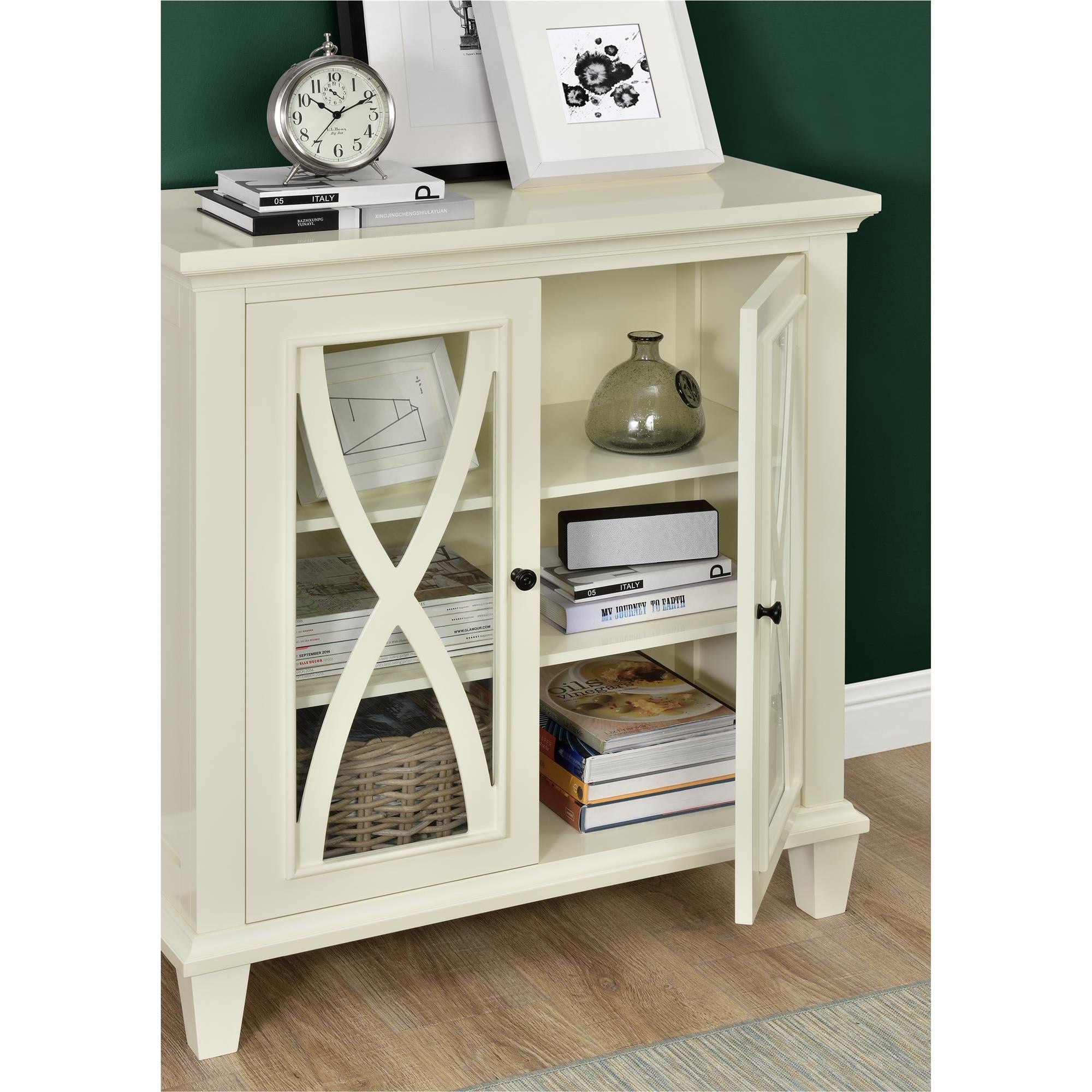 Ellington vitrinskåp, elfenben