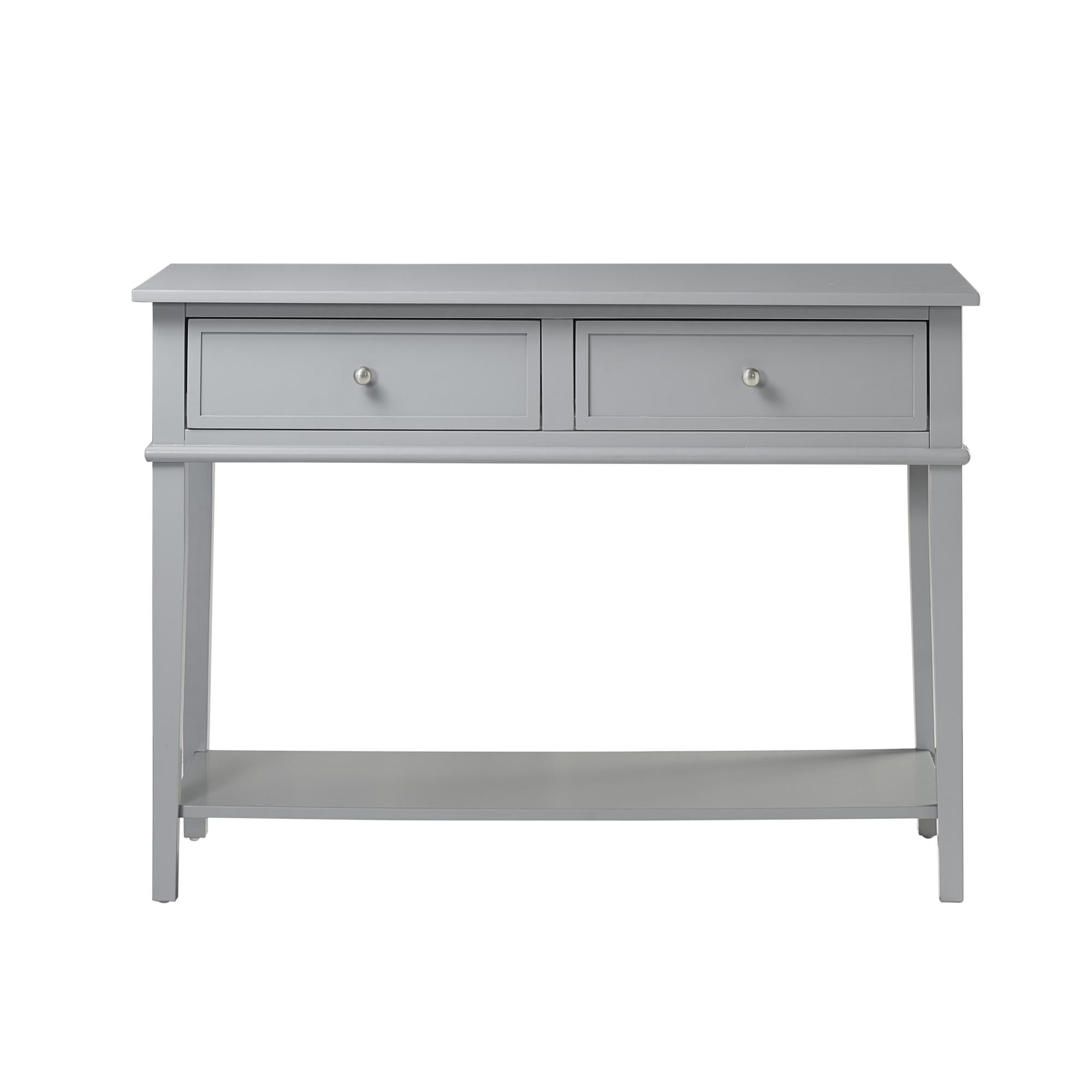 Konsolbord - 104x40x76 cm - med 2 lådor och hyllplan - grå - Franklin - Konsolbord - Konsolbord - 104x40x76 cm - med 2 lådor och hyllplan - grå - Franklin - 