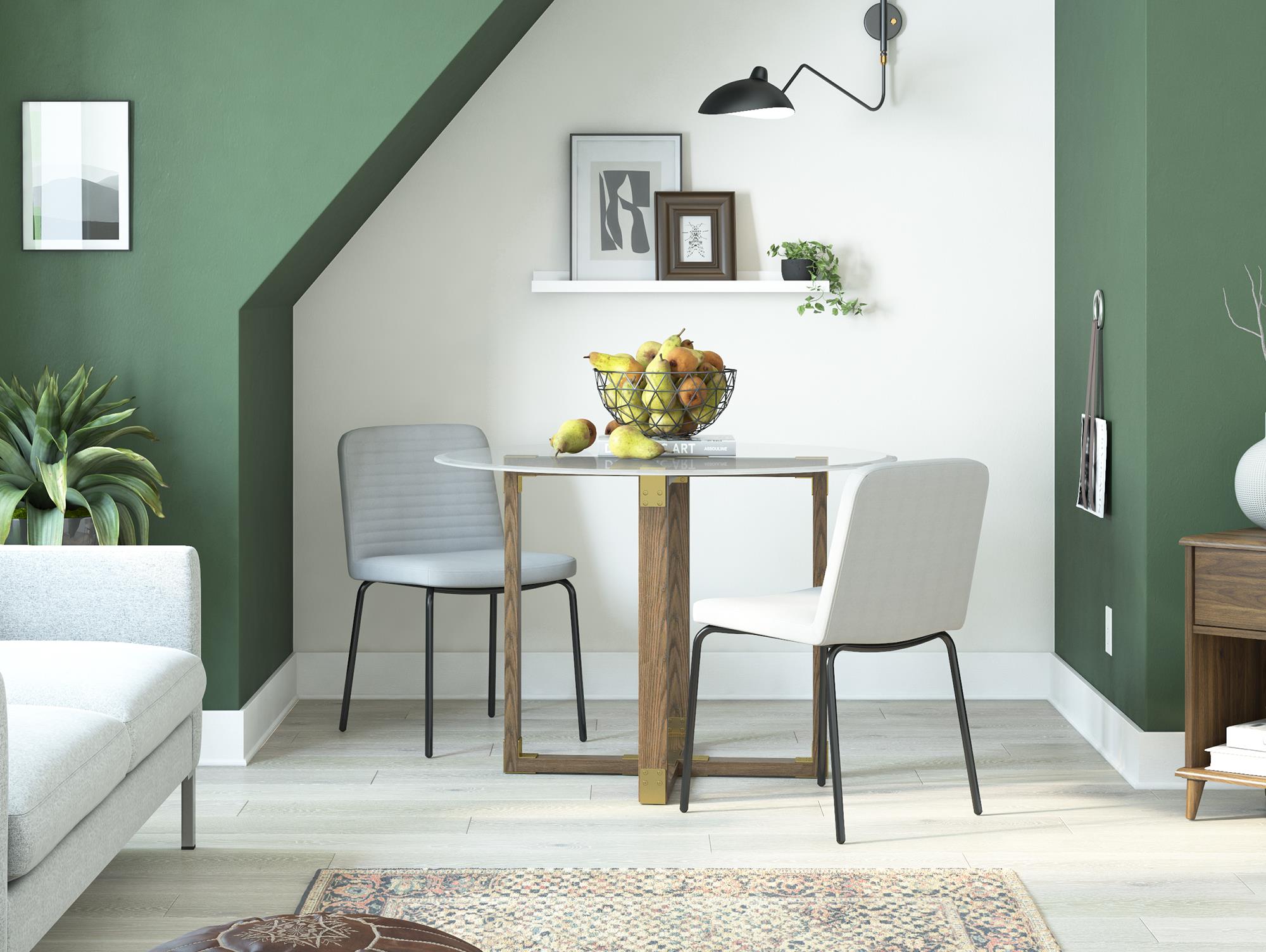 Barstol - 43x47x89 cm - med skumstoppning täckt med konstläder och svartlackerade ben - brun - Corey - Barstolar - Barstol - 43x47x89 cm - med skumstoppning täckt med konstläder och svartlackerade ben - brun - Corey - 