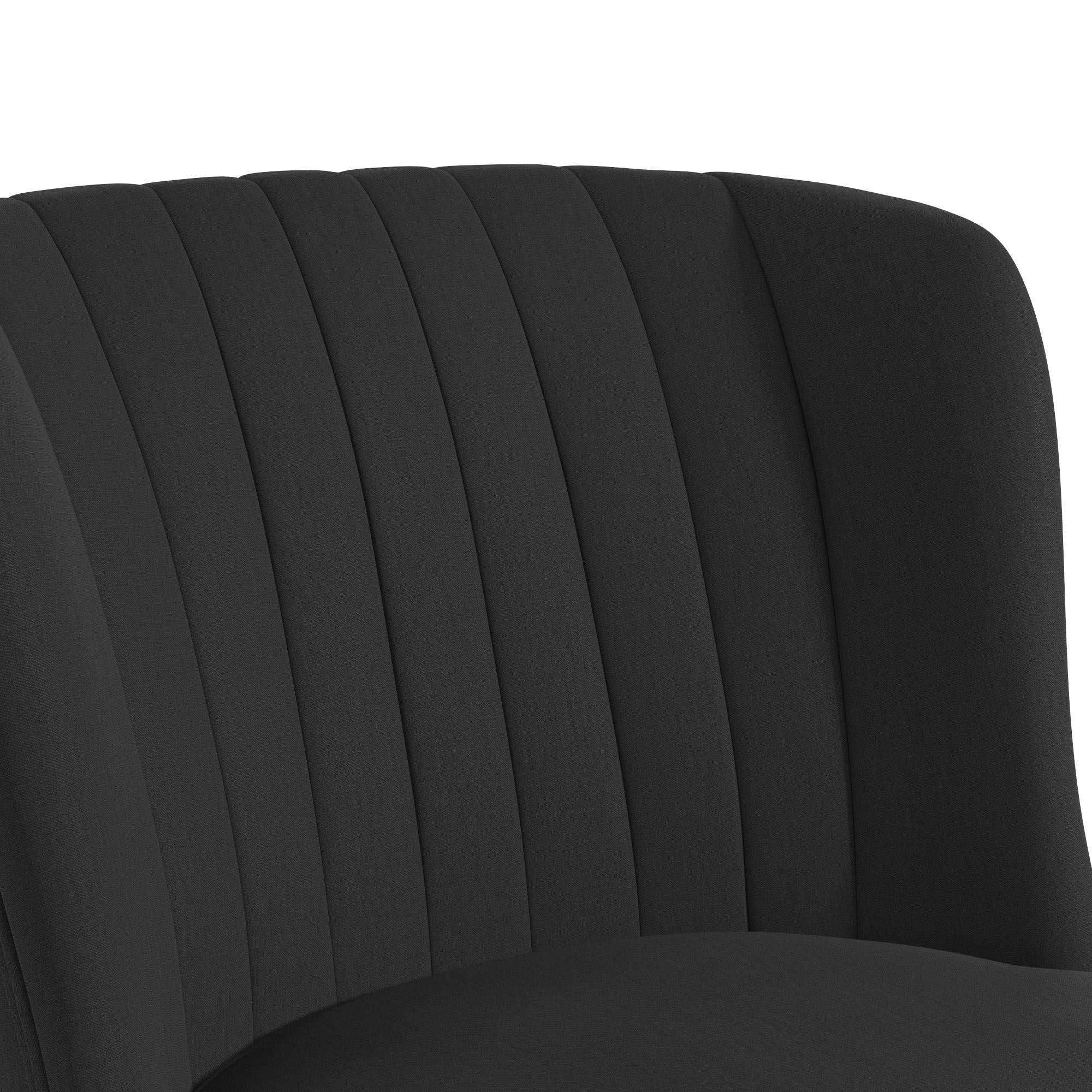 Loungestol - 75x65x85 cm - med linneklädsel - mörkgrå - Brittany - Fåtöljer - Brittany Lounge Chair, Dark Gray - MASTERSTORE - 8595677160383 - Lænestole - 2307029N - 8595677160383 - 