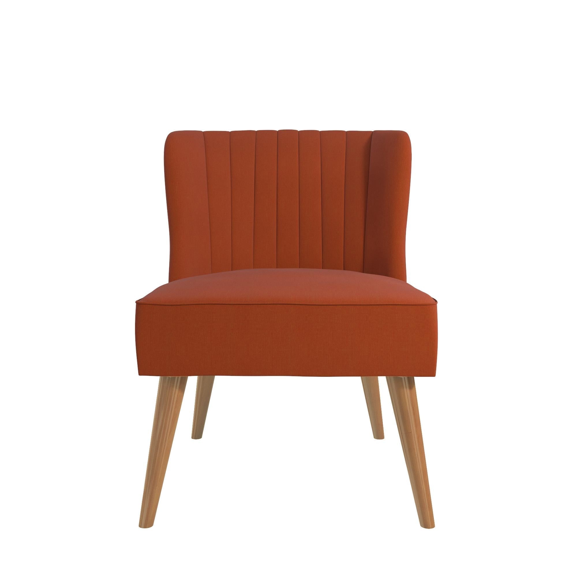 Loungestol - 75x65x85 cm - med linneklädsel - orange - Brittany - Fåtöljer - Loungestol - 75x65x85 cm - med linneklädsel - orange - Brittany - 