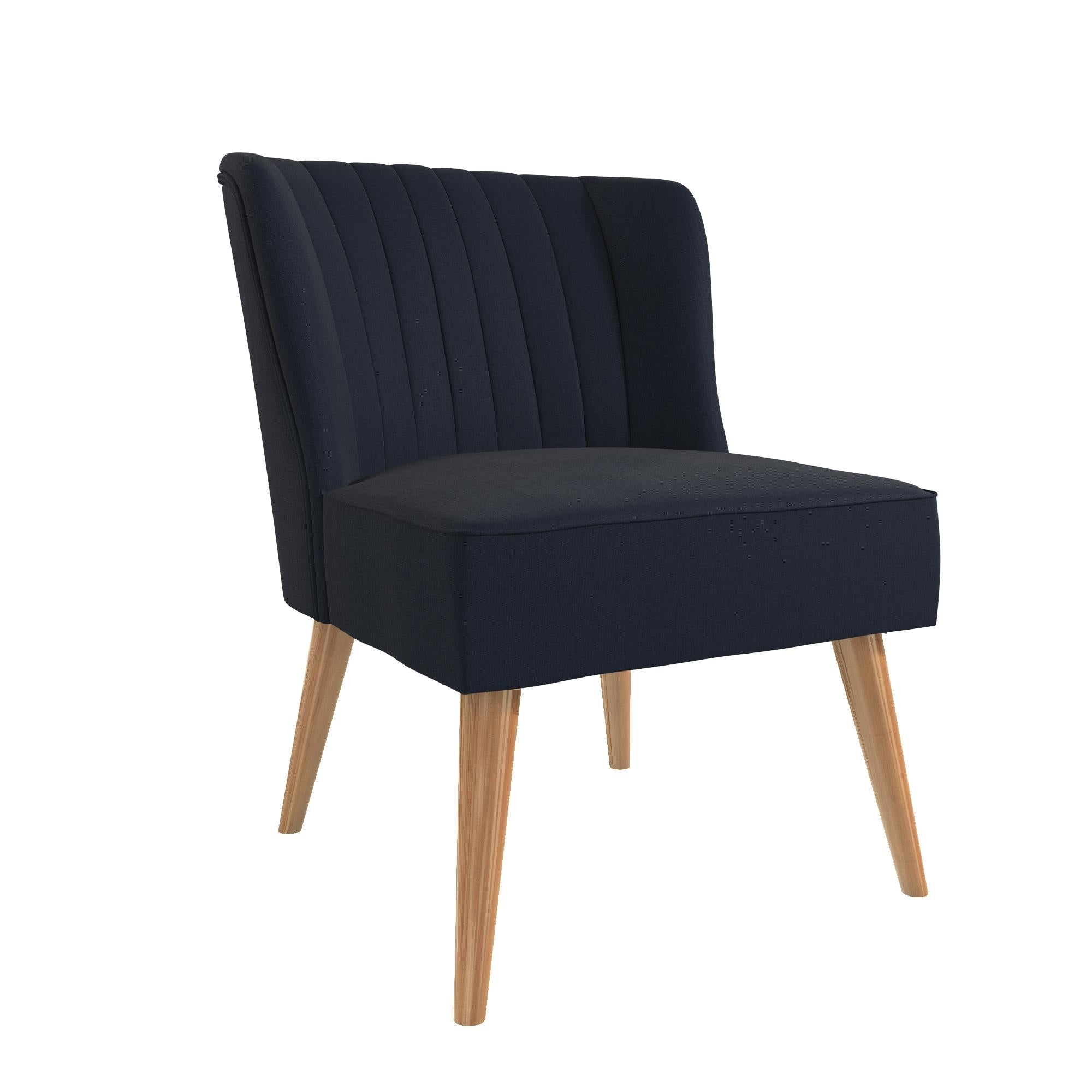 Loungestol - 75x65x85 cm - med linneklädsel - blå - Brittany - Fåtöljer - Loungestol - 75x65x85 cm - med linneklädsel - blå - Brittany - 