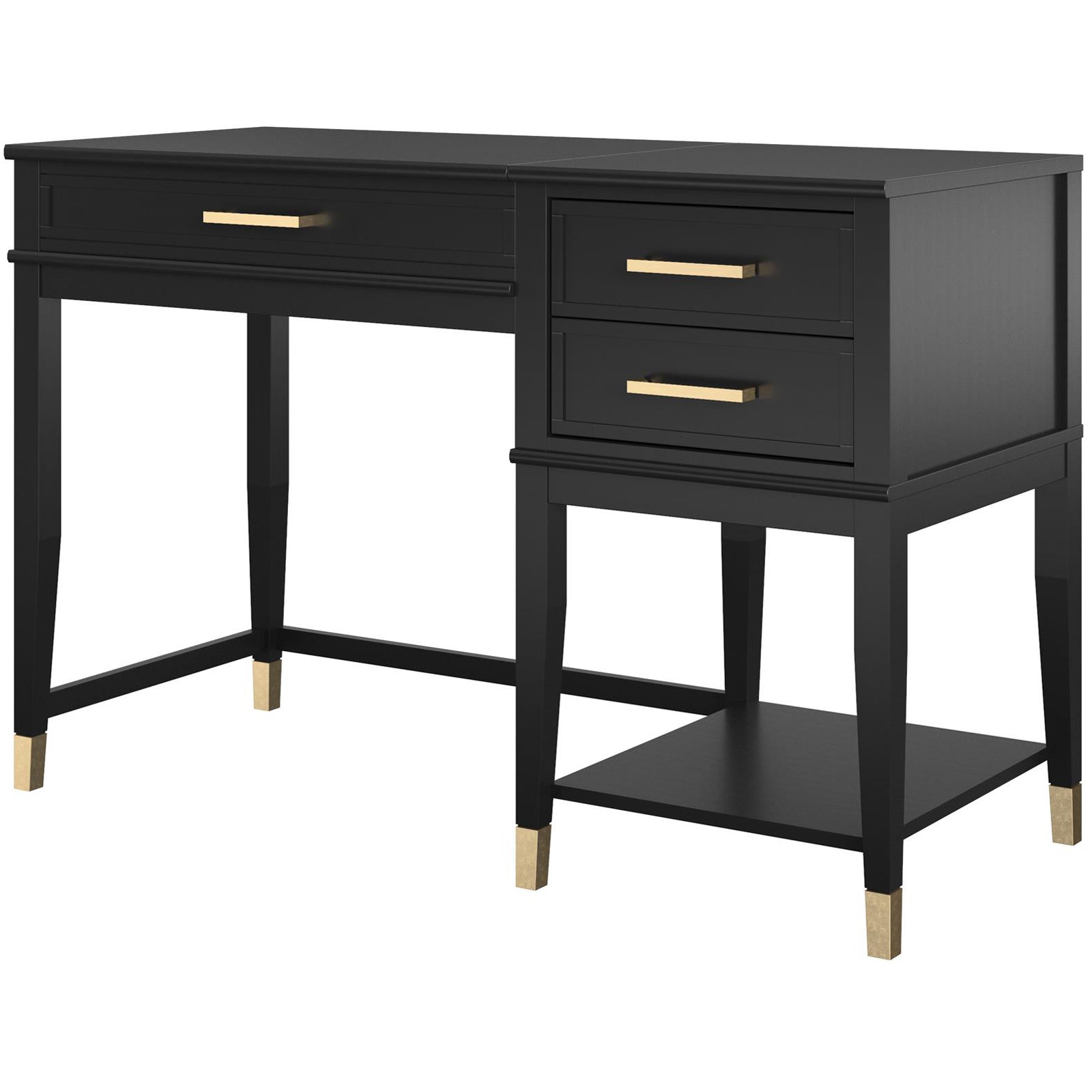 Westerleigh skrivbord, svart