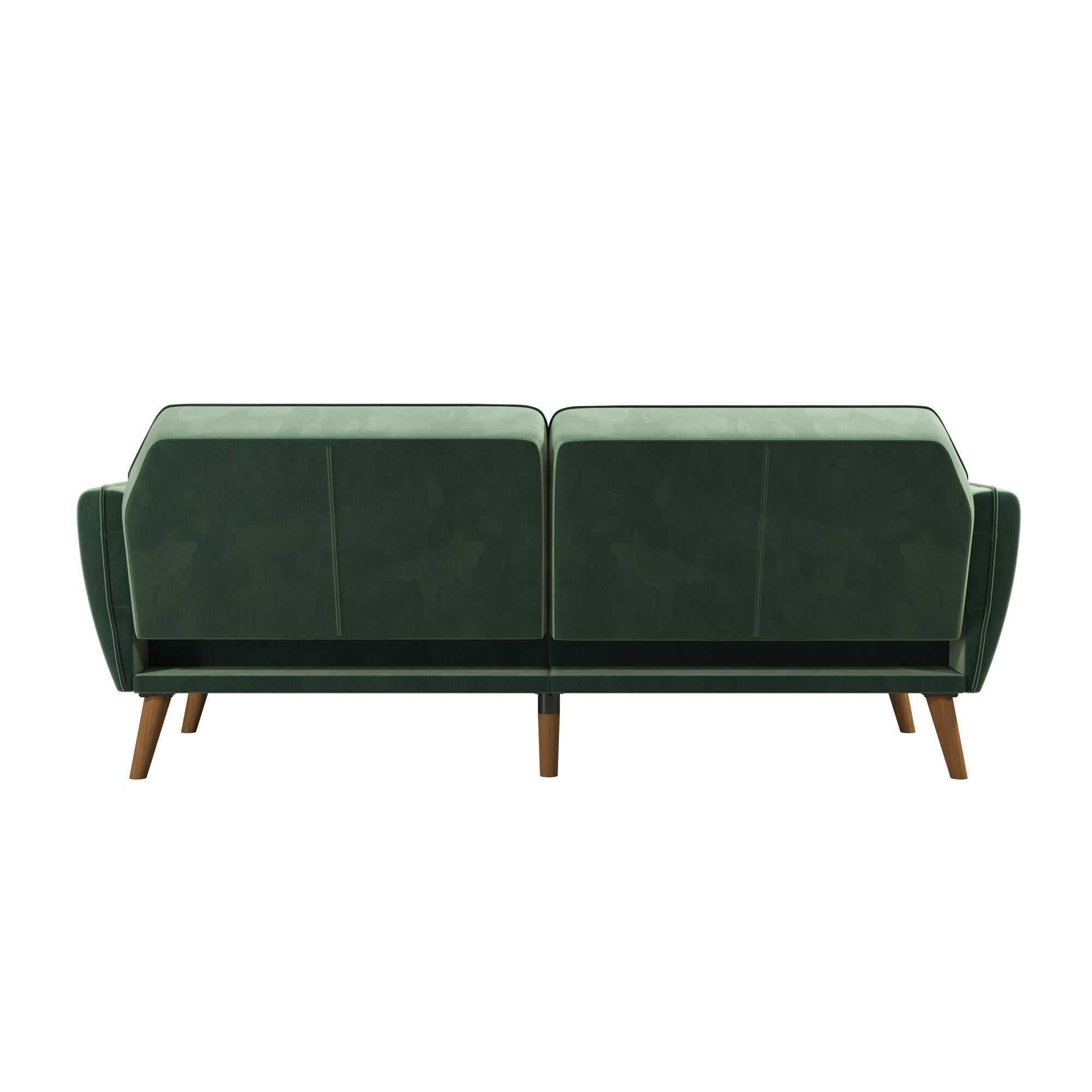 Bäddsoffa - 211x85x83 cm - för 3 personer, klädd med sammet - grå - Tallulah - Bäddsoffor - Bäddsoffa - 211x85x83 cm - för 3 personer, klädd med sammet - grå - Tallulah - 