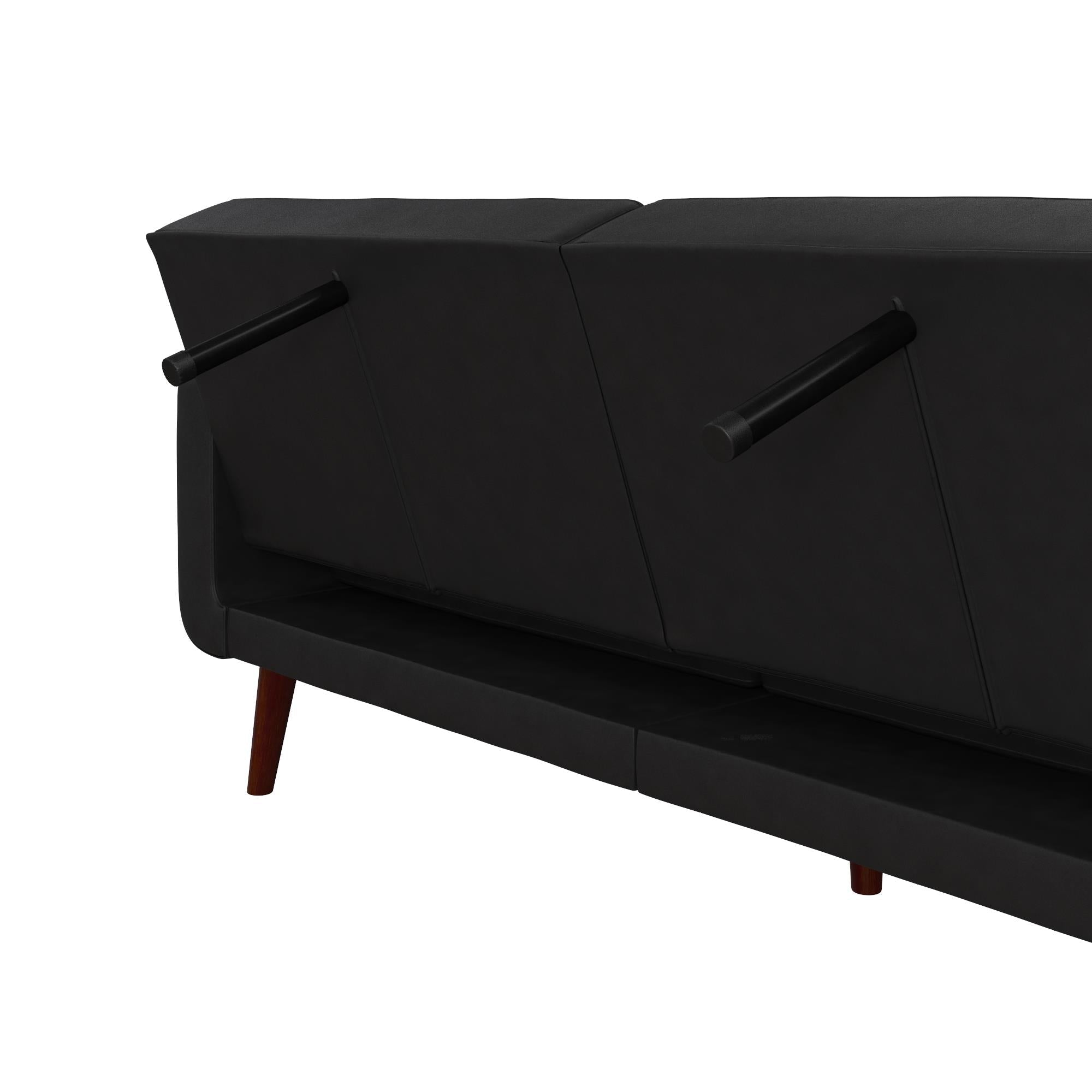 Bäddsoffa - 199x86x83 cm - för 3 personer, klädd med konstläder - svart - Nola - Bäddsoffor - Bäddsoffa - 199x86x83 cm - för 3 personer, klädd med konstläder - svart - Nola - 