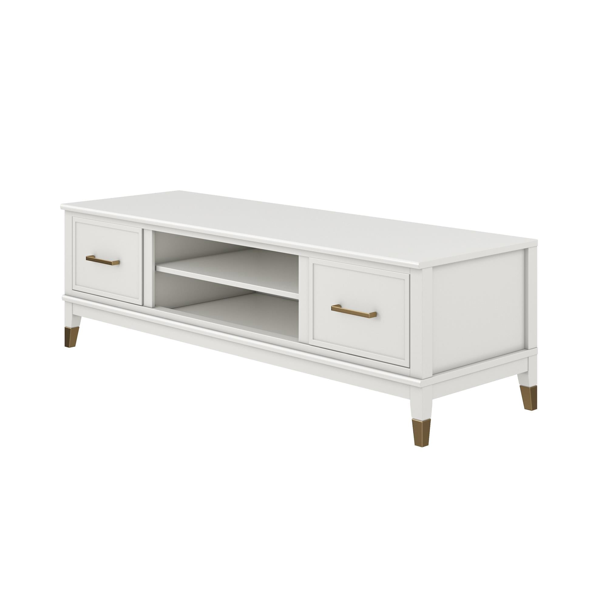 TV - bänk - 151x50x47 cm - med 2 skåp och hyllplan - vit - Westerleigh - TV - möbler - TV - bänk - 151x50x47 cm - med 2 skåp och hyllplan - vit - Westerleigh - 